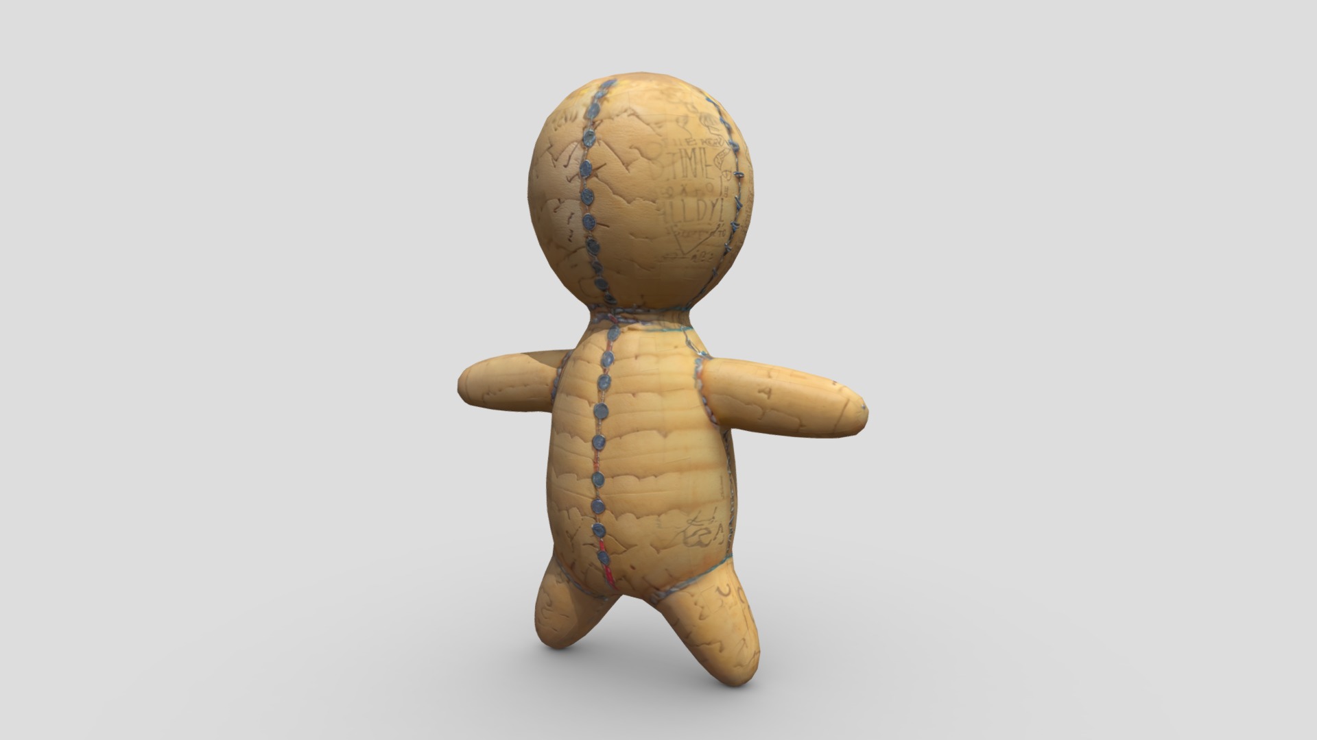 Voodoo Doll 2 Low-poly 3D model_9