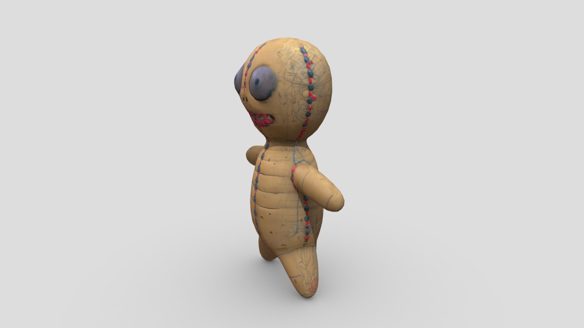 Voodoo Doll 2 Low-poly 3D model_5