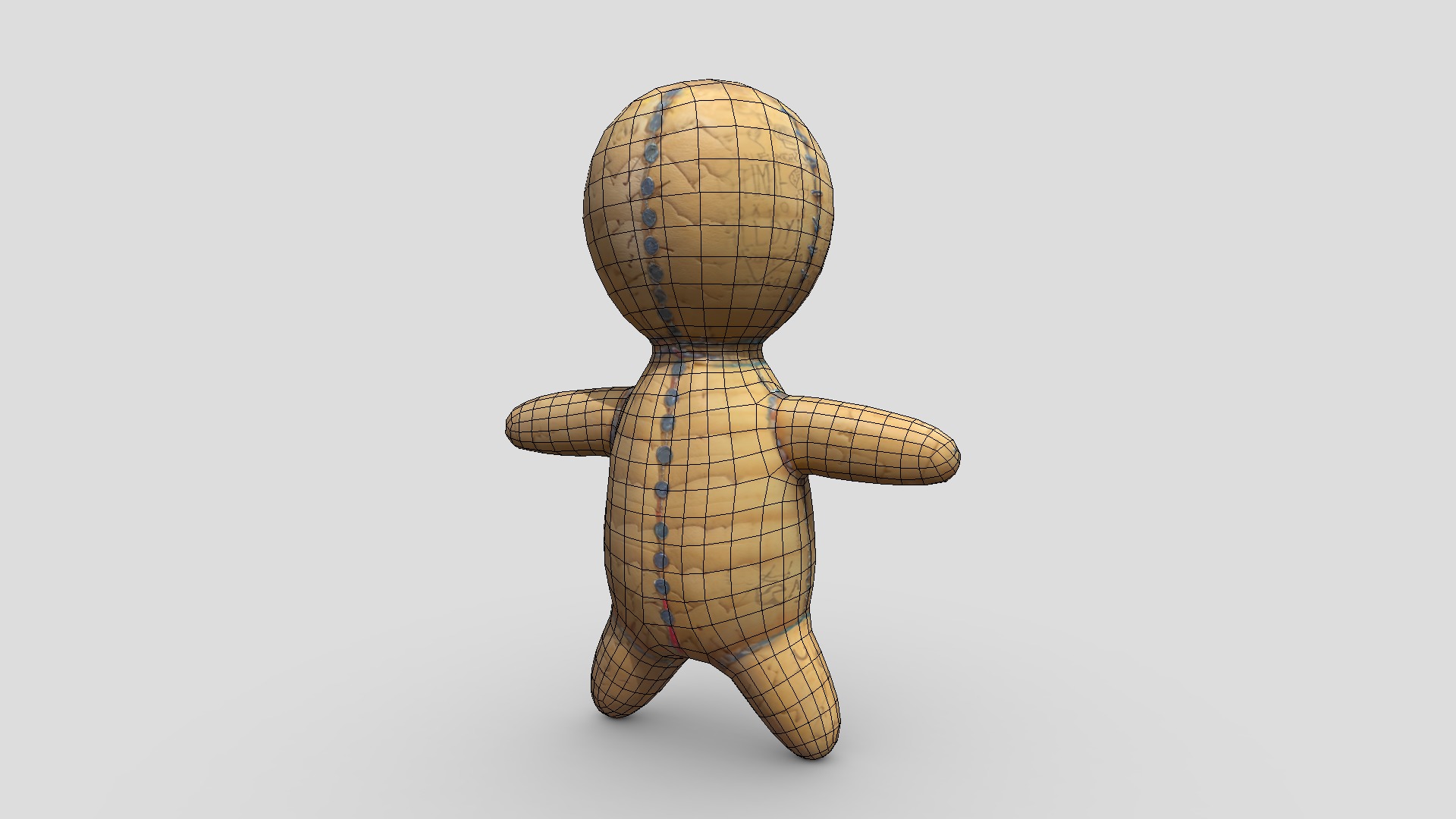 Voodoo Doll 2 Low-poly 3D model_10
