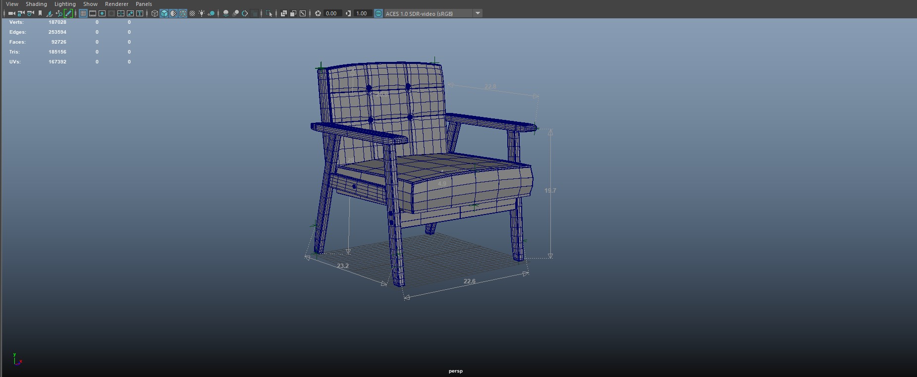 Luxurious 3D Modeled Sofa - High-Detail Cushion and Boxwood 3D model_1