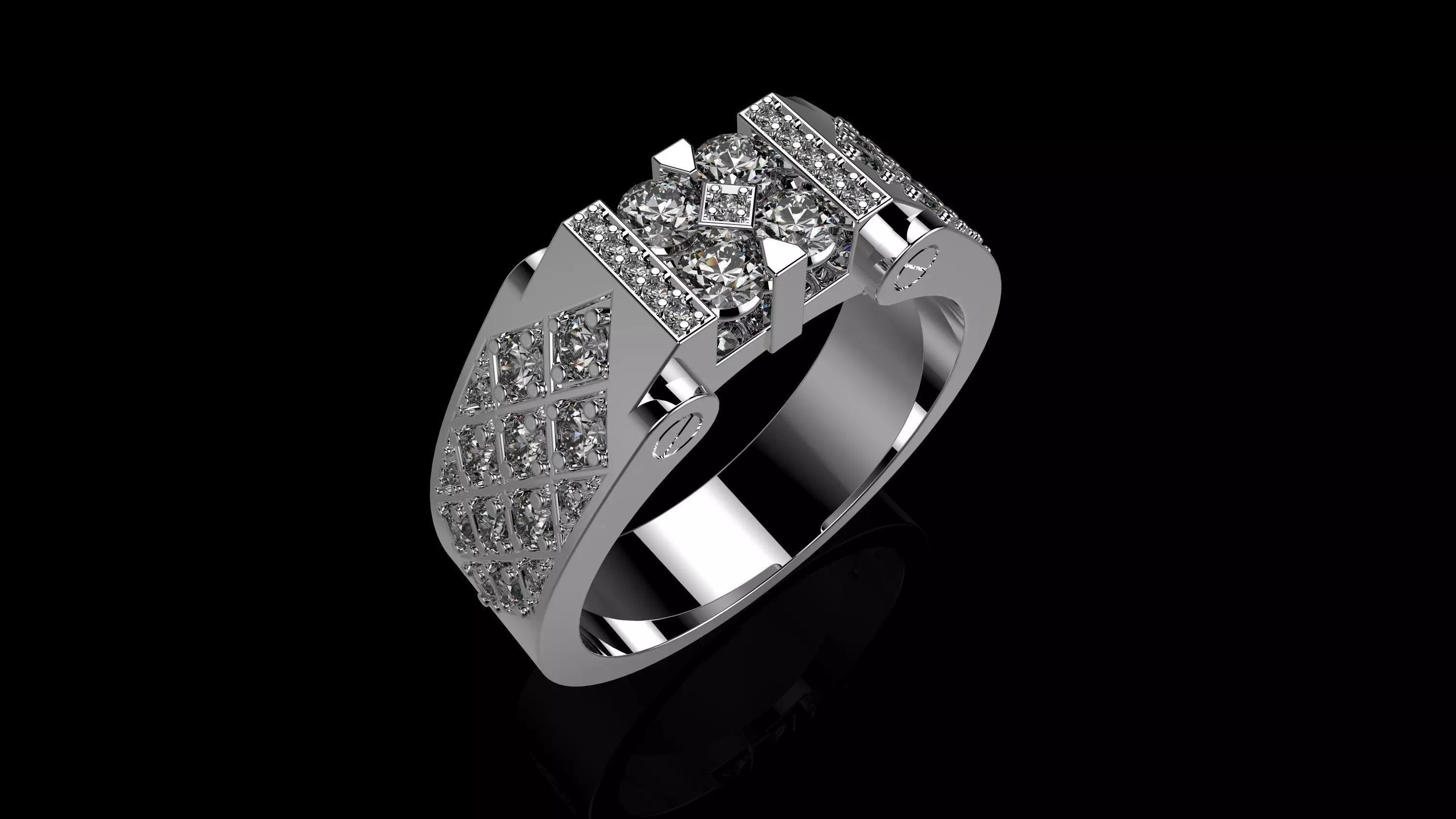 K RINGS FOR MEN N1005 N2 SIZE 21 3D print model_0