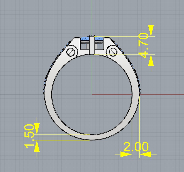 K RINGS FOR MEN N1005 N2 SIZE 21 3D print model_7