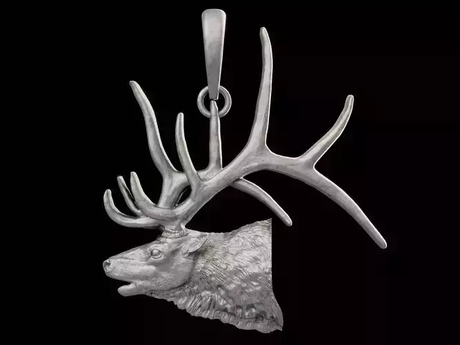 Elk Pendant - Organic Jewelry  3D print model