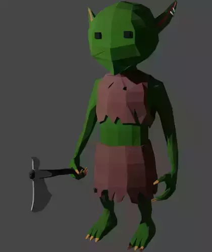 Low poly goblin