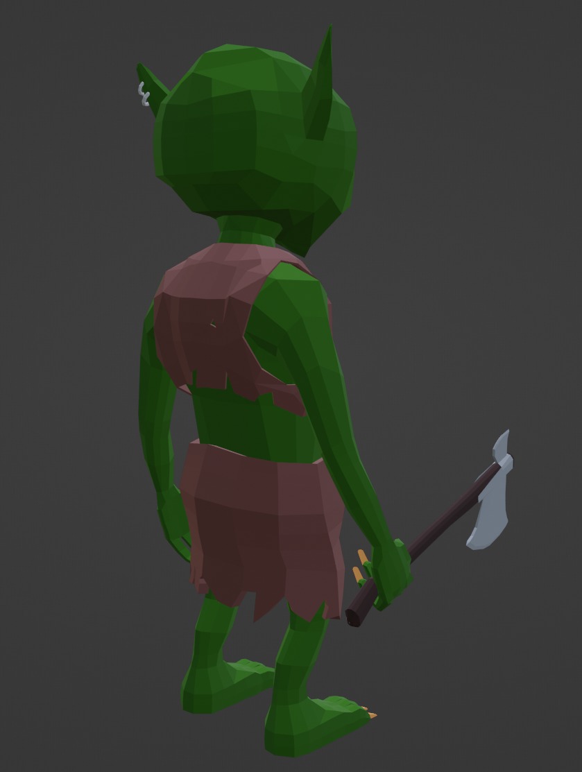 Low poly goblin Low-poly 3D model_3