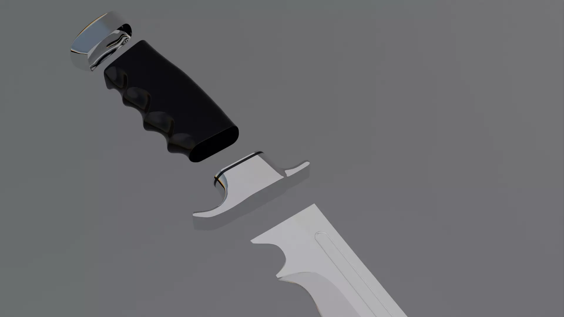 Tactical knife for tactic games and to the 3D printing 3D model_33