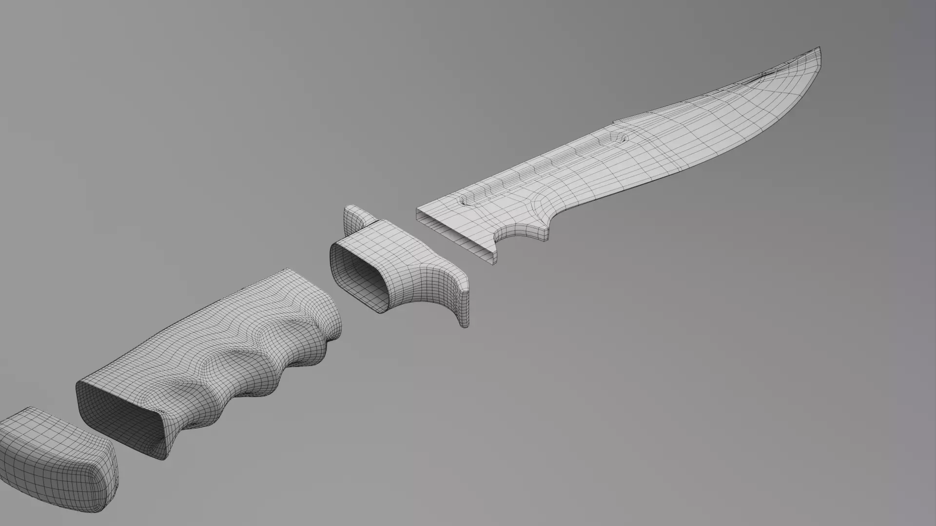 Tactical knife for tactic games and to the 3D printing 3D model_41