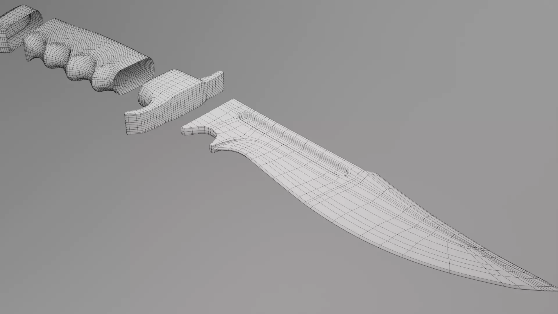 Tactical knife for tactic games and to the 3D printing 3D model_36