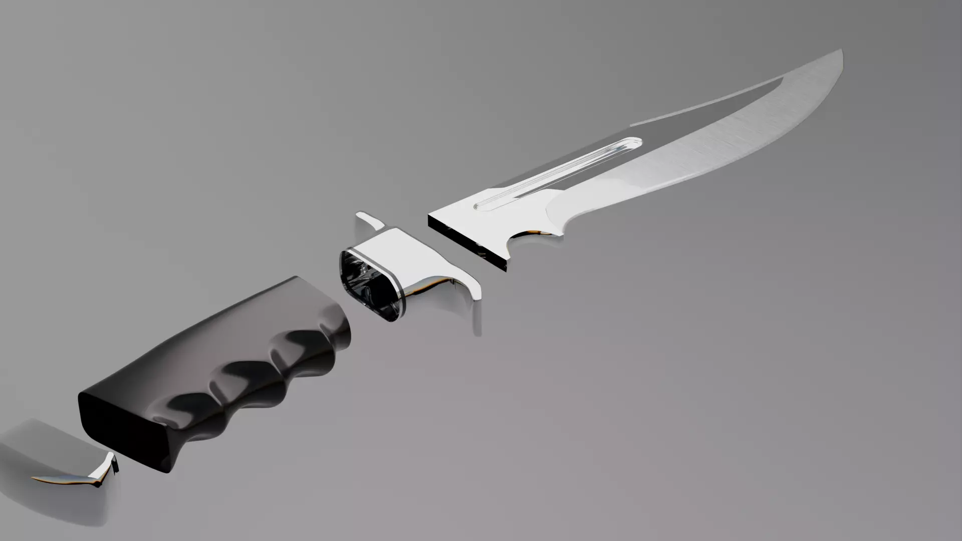 Tactical knife for tactic games and to the 3D printing 3D model_43