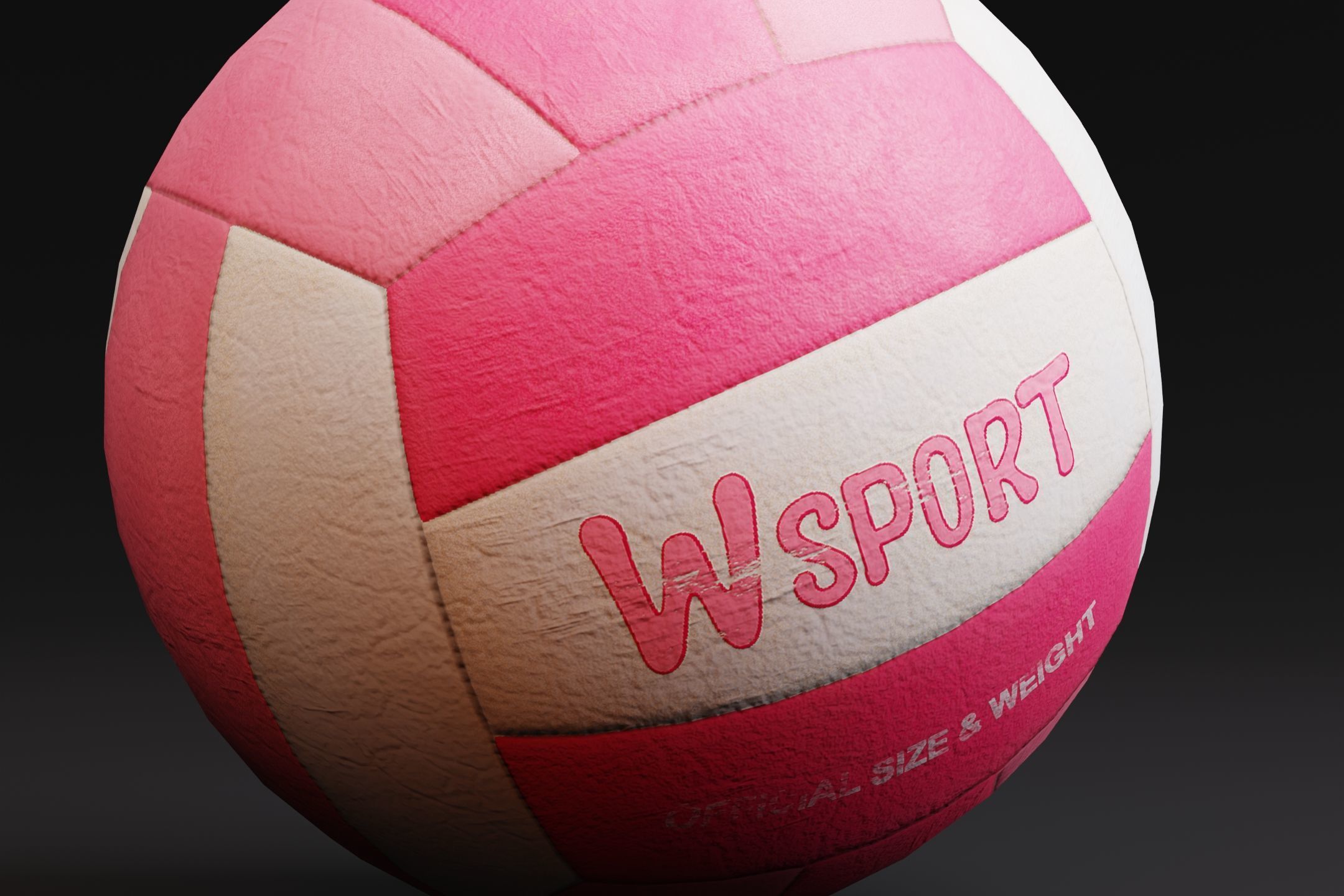 Volleyball Ball Prop Low-poly 3D model_4