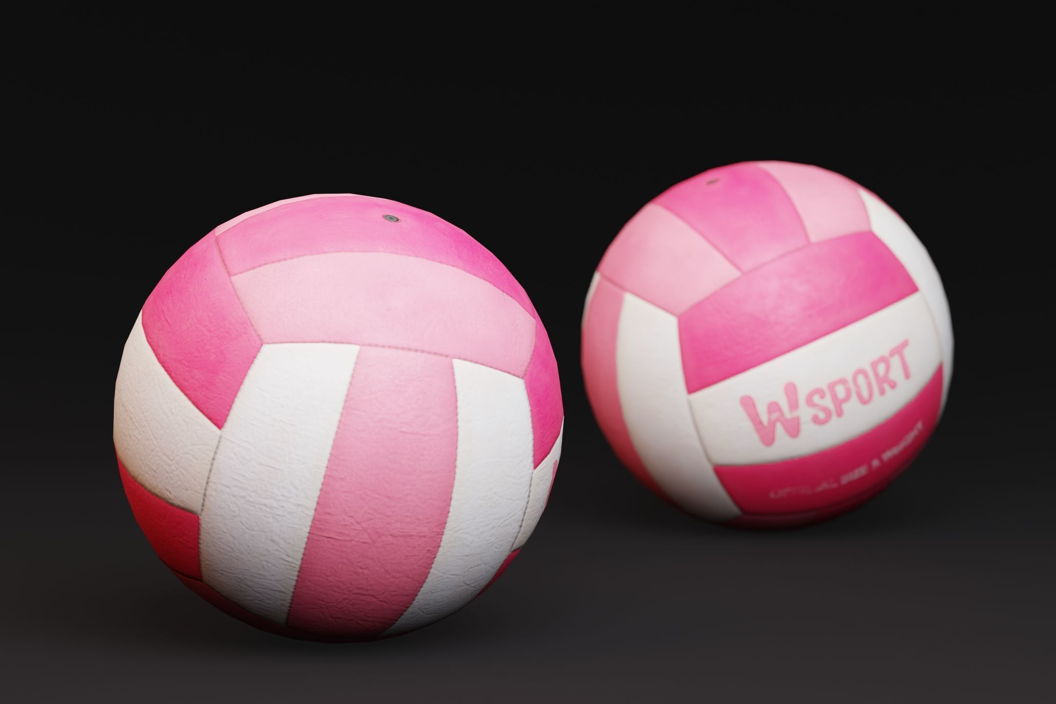 Volleyball Ball Prop Low-poly 3D model_3
