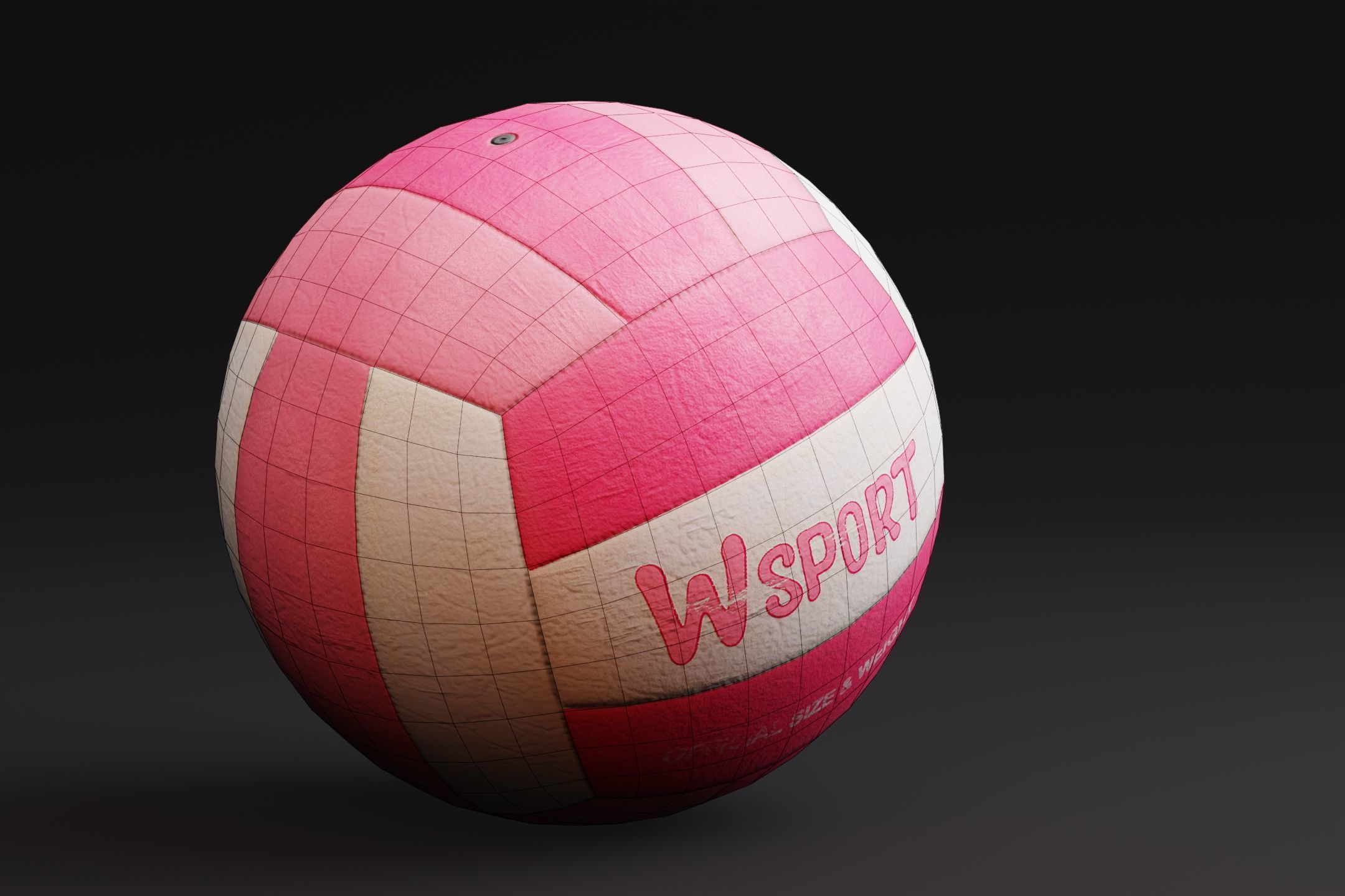 Volleyball Ball Prop Low-poly 3D model_5