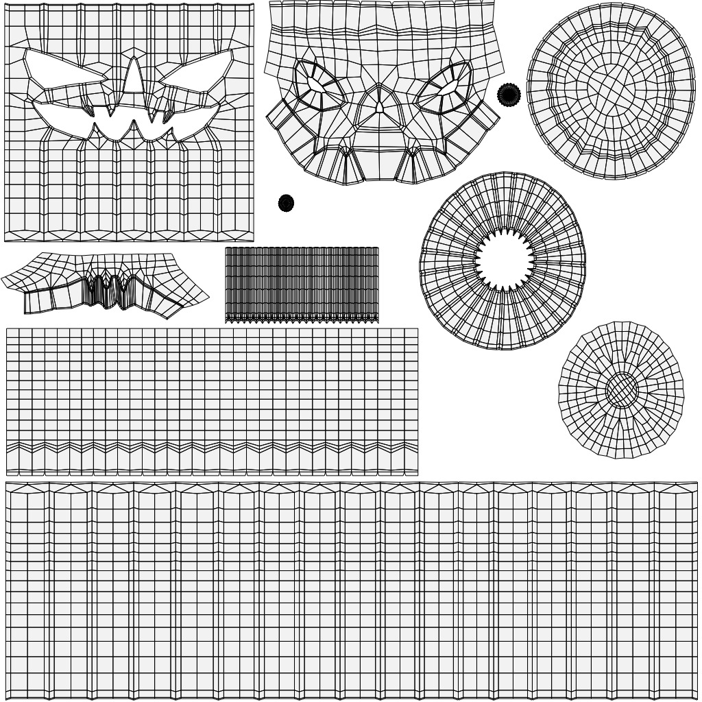 Halloween Pumpkins Low-poly 3D model_13