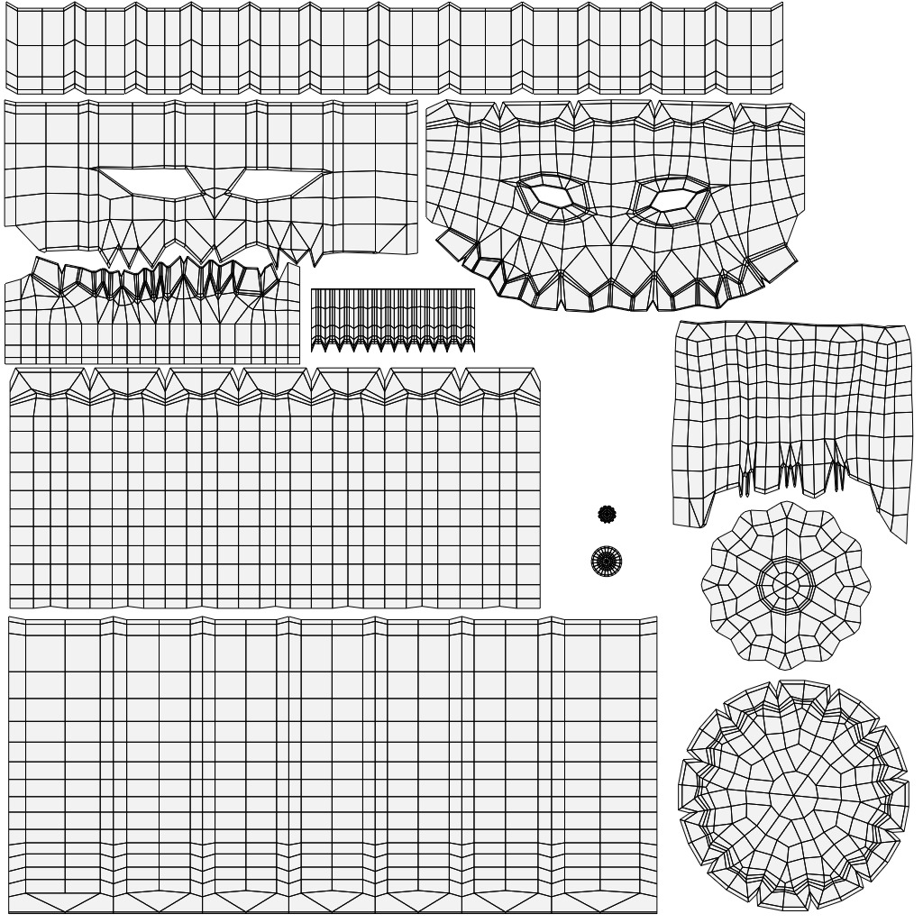 Halloween Pumpkins Low-poly 3D model_12