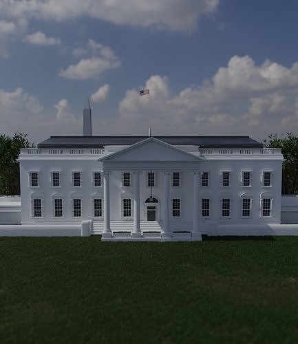 The White House Detailed Realistic 3D model