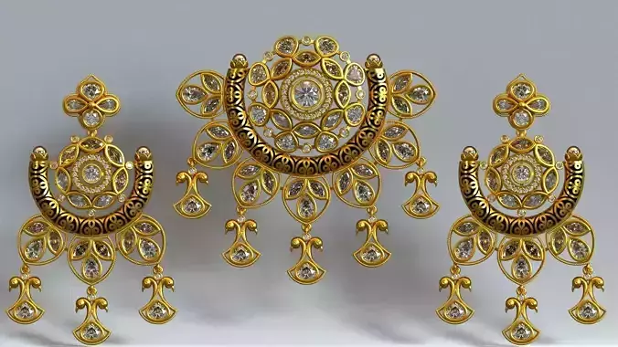 Pendant and Earring Set - Artificial Jewelry
