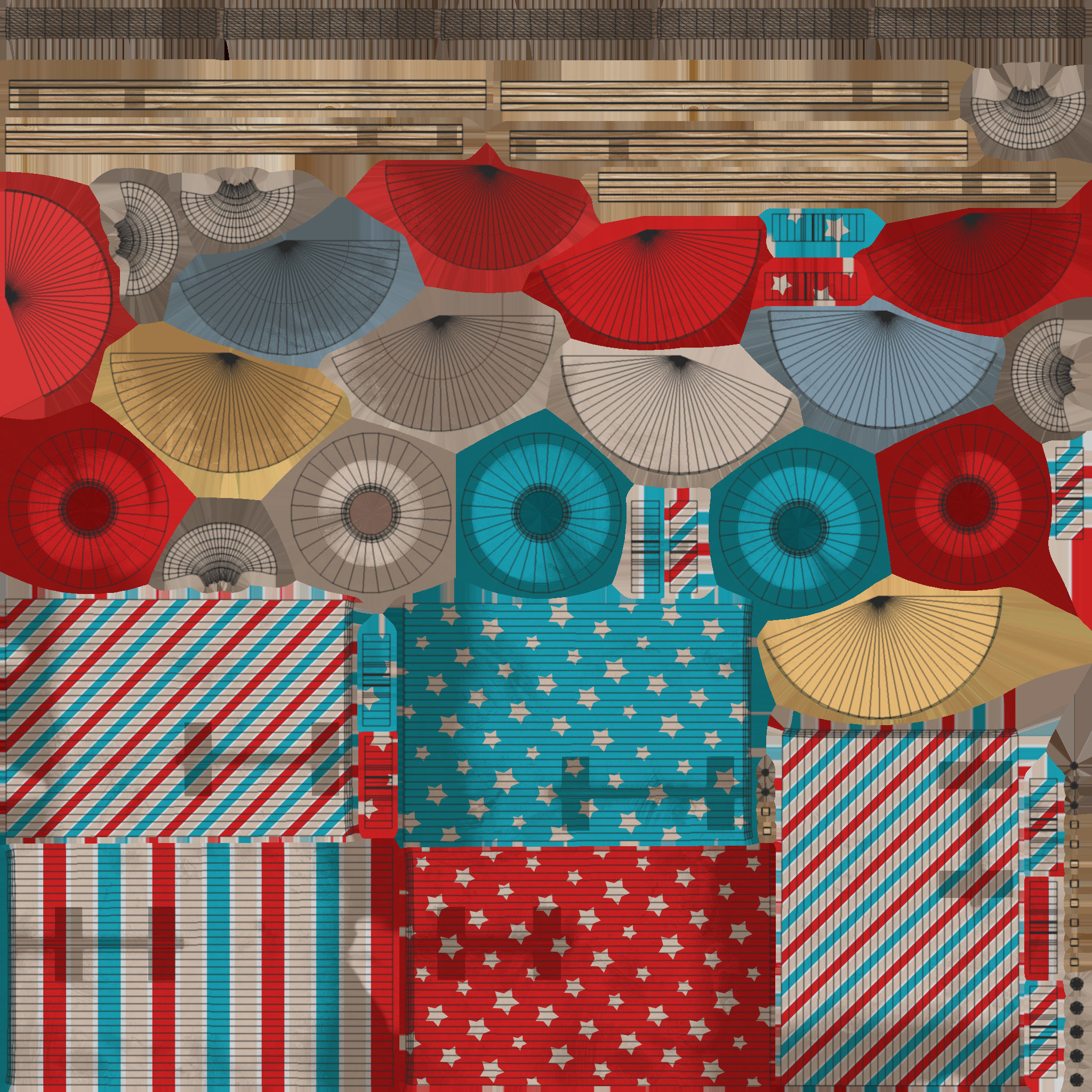 Firework rockets Low-poly 3D model_11