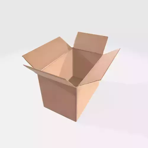 Open cardboard box