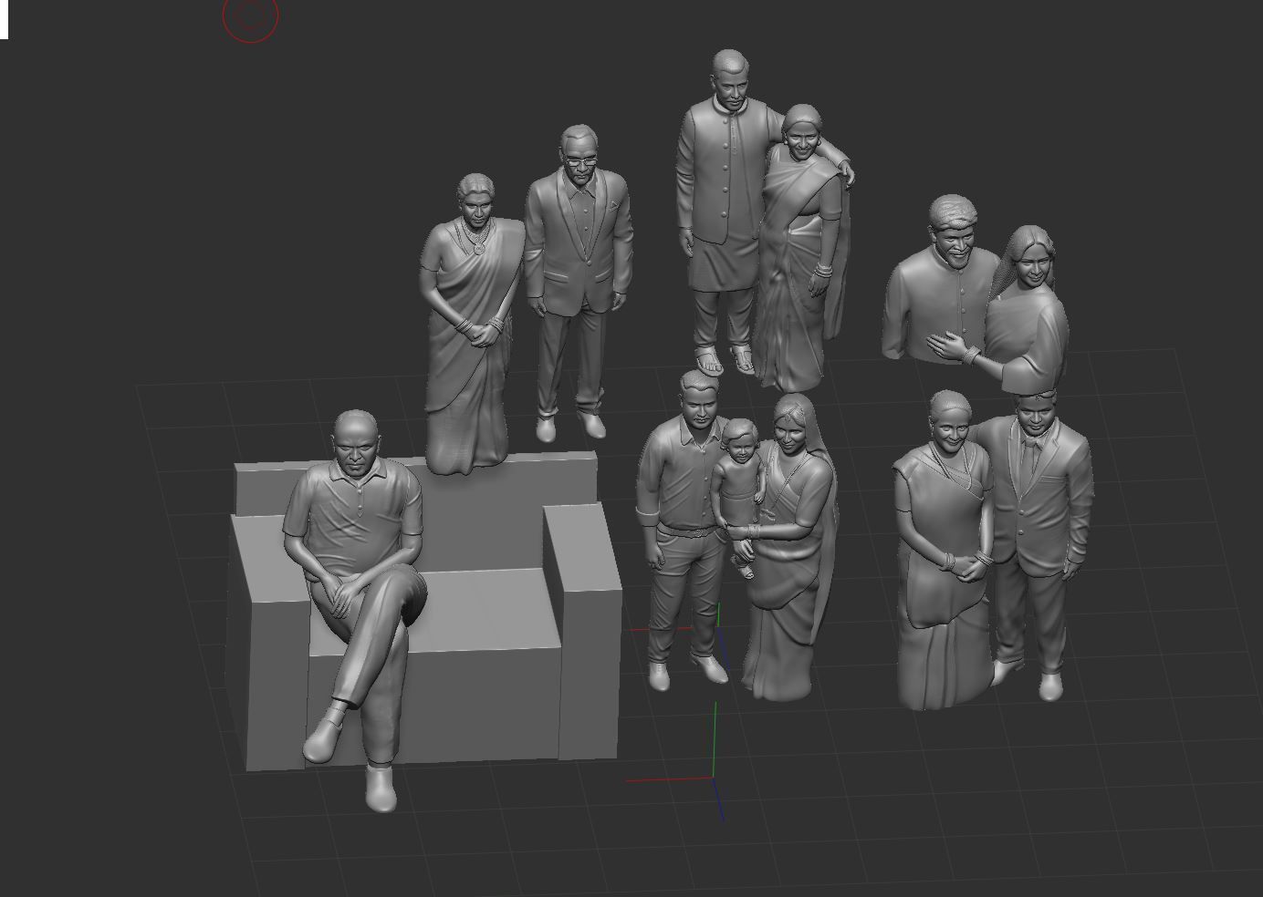 couple miniature 3D print model_16