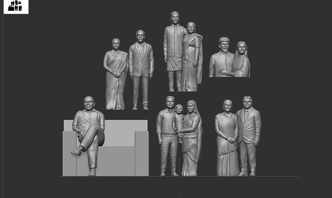 couple miniature 3D print model