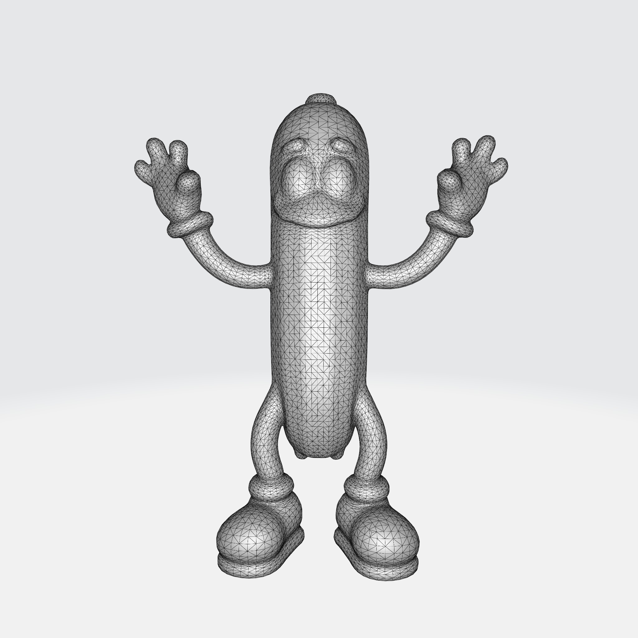 Anthropomorphic Hot Dog With Arms And Legs 3D model_6