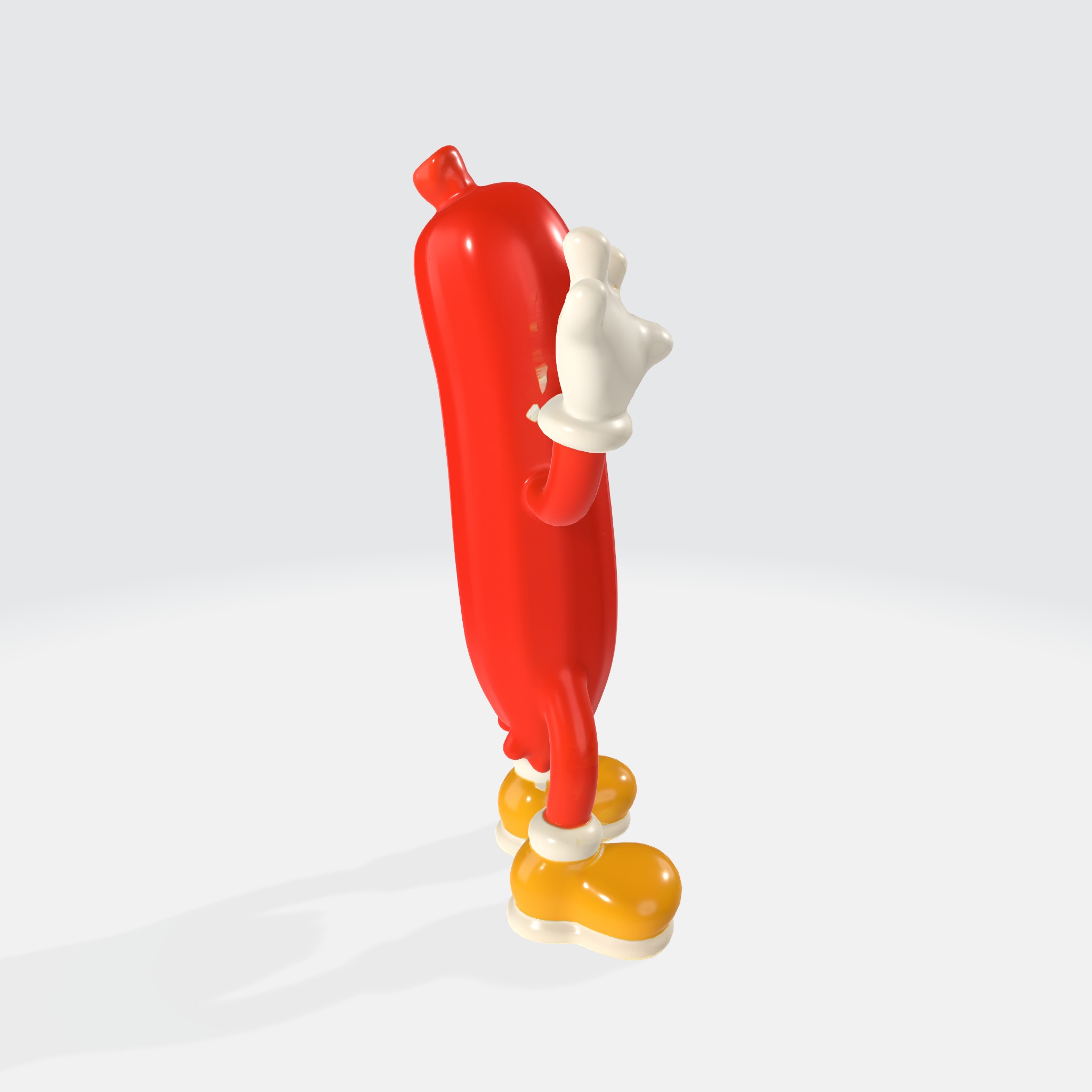 Anthropomorphic Hot Dog With Arms And Legs 3D model_3