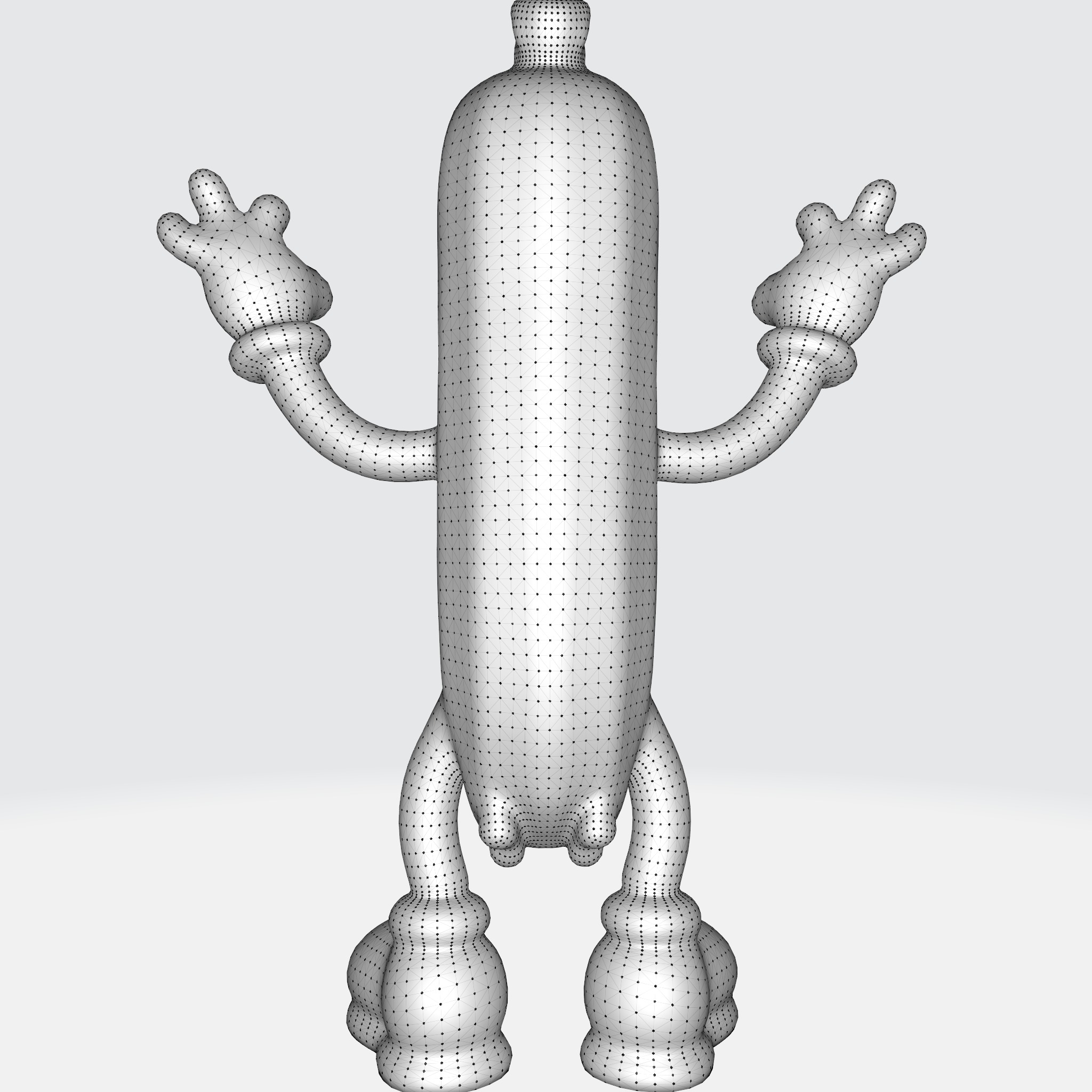 Anthropomorphic Hot Dog With Arms And Legs 3D model_11