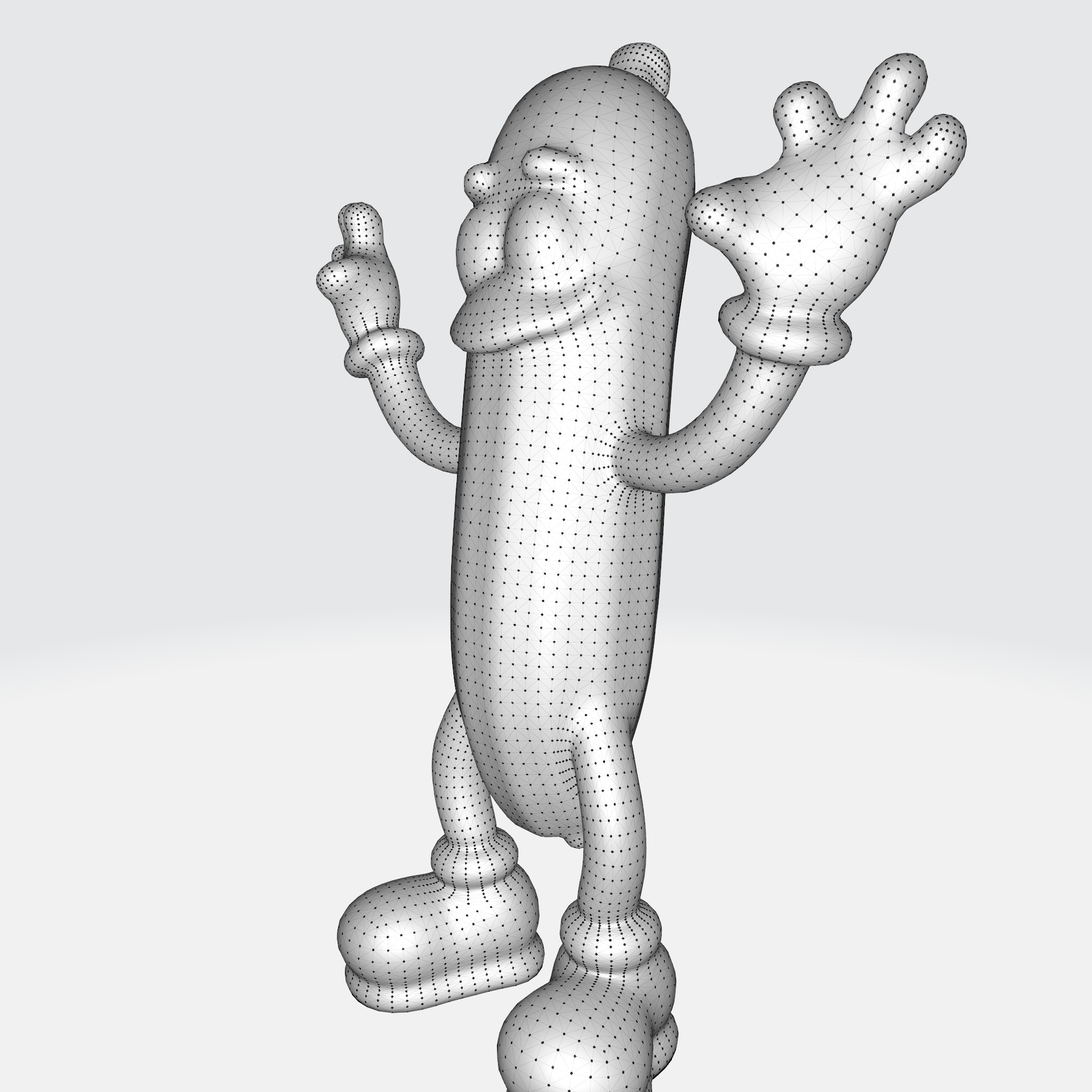 Anthropomorphic Hot Dog With Arms And Legs 3D model_10