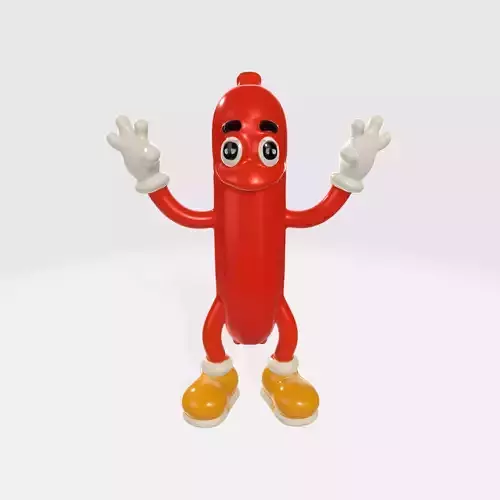 Anthropomorphic Hot Dog With Arms And Legs