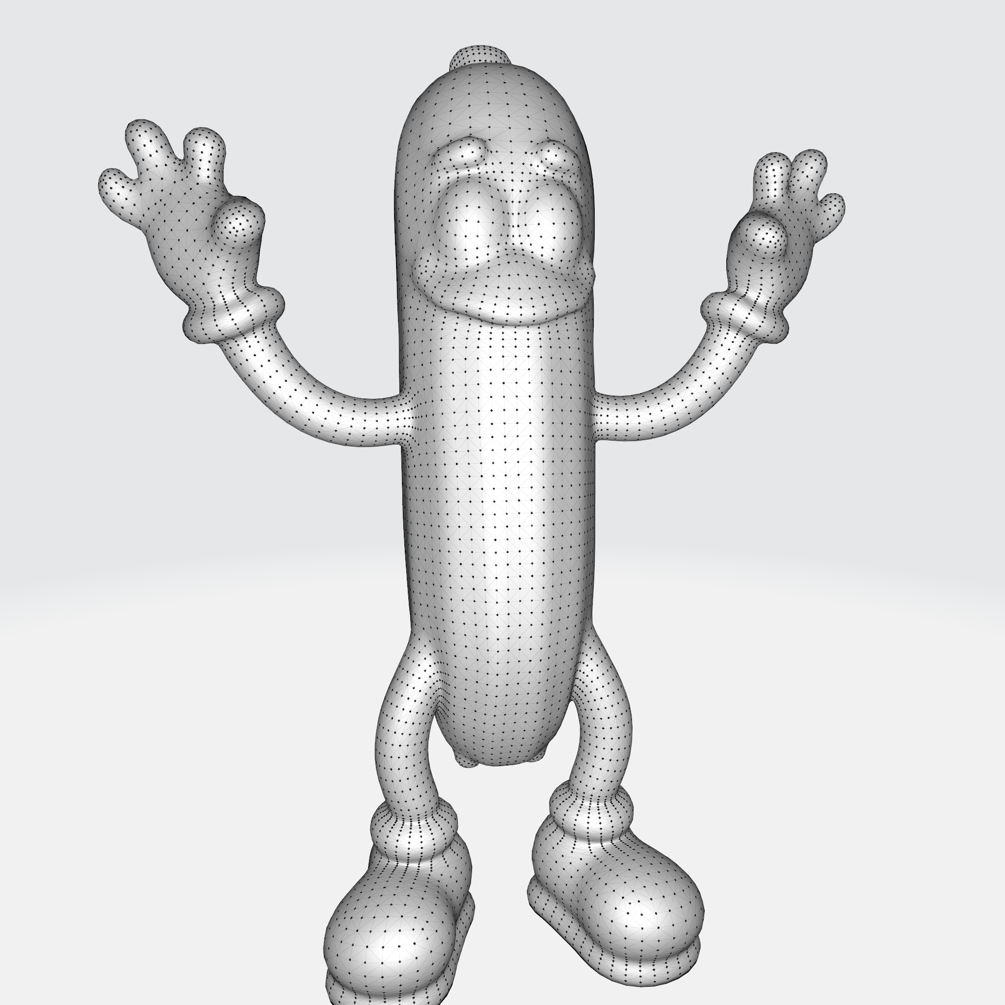 Anthropomorphic Hot Dog With Arms And Legs 3D model_9