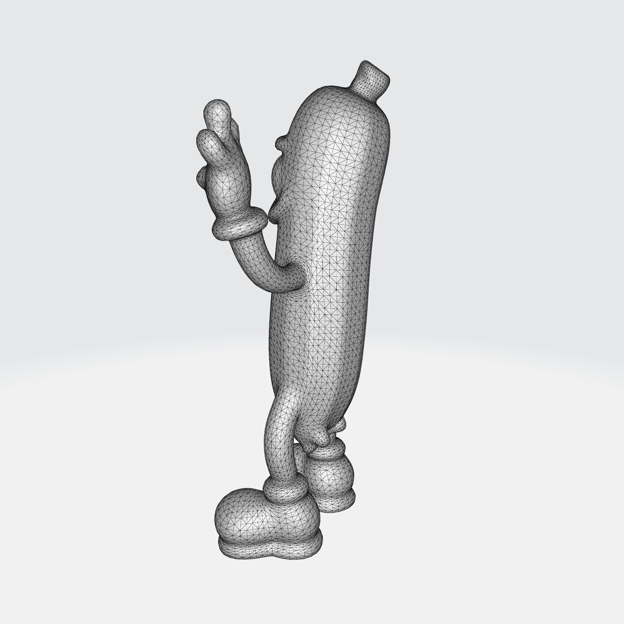 Anthropomorphic Hot Dog With Arms And Legs 3D model_7