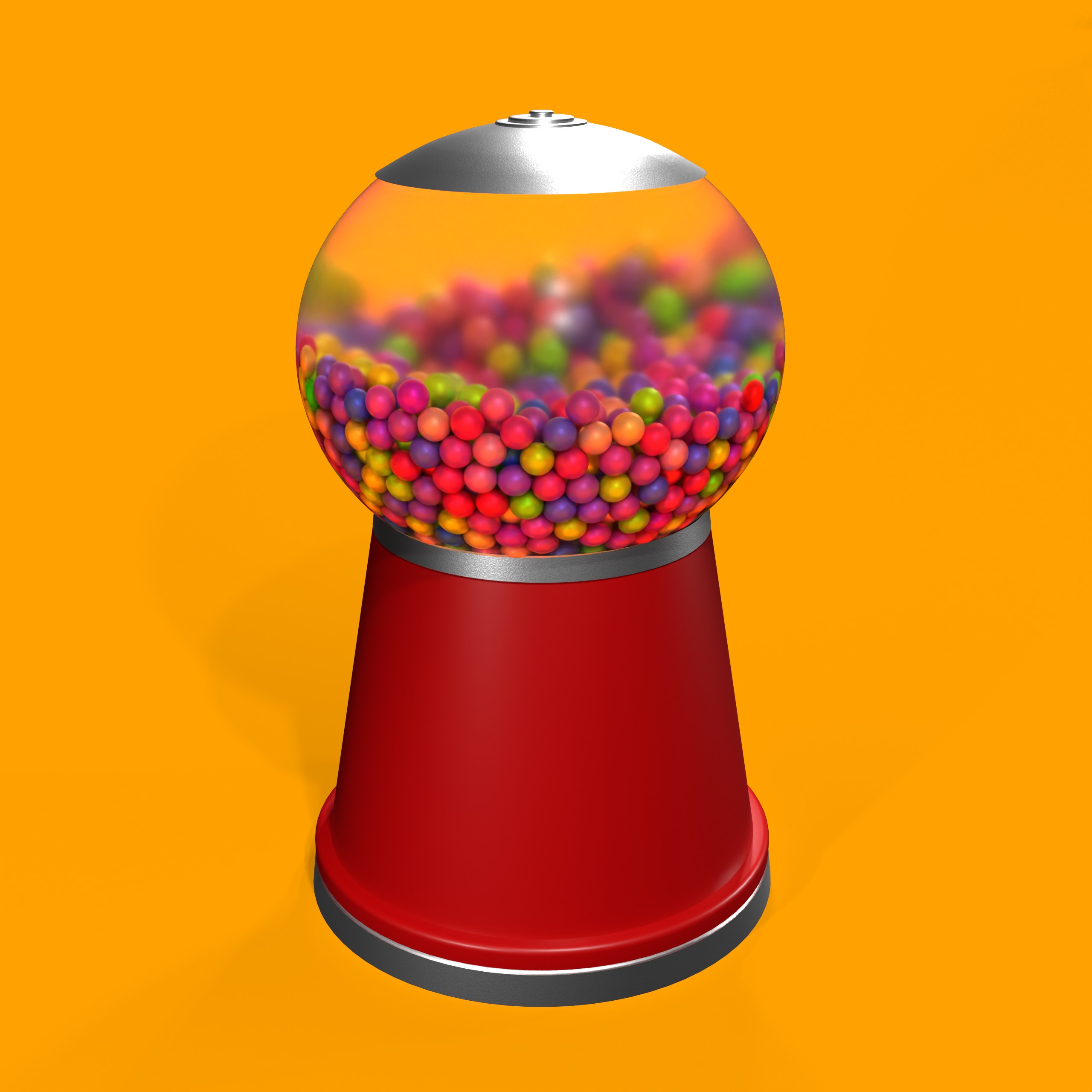 Bubblegum Machine Low-poly 3D model_3