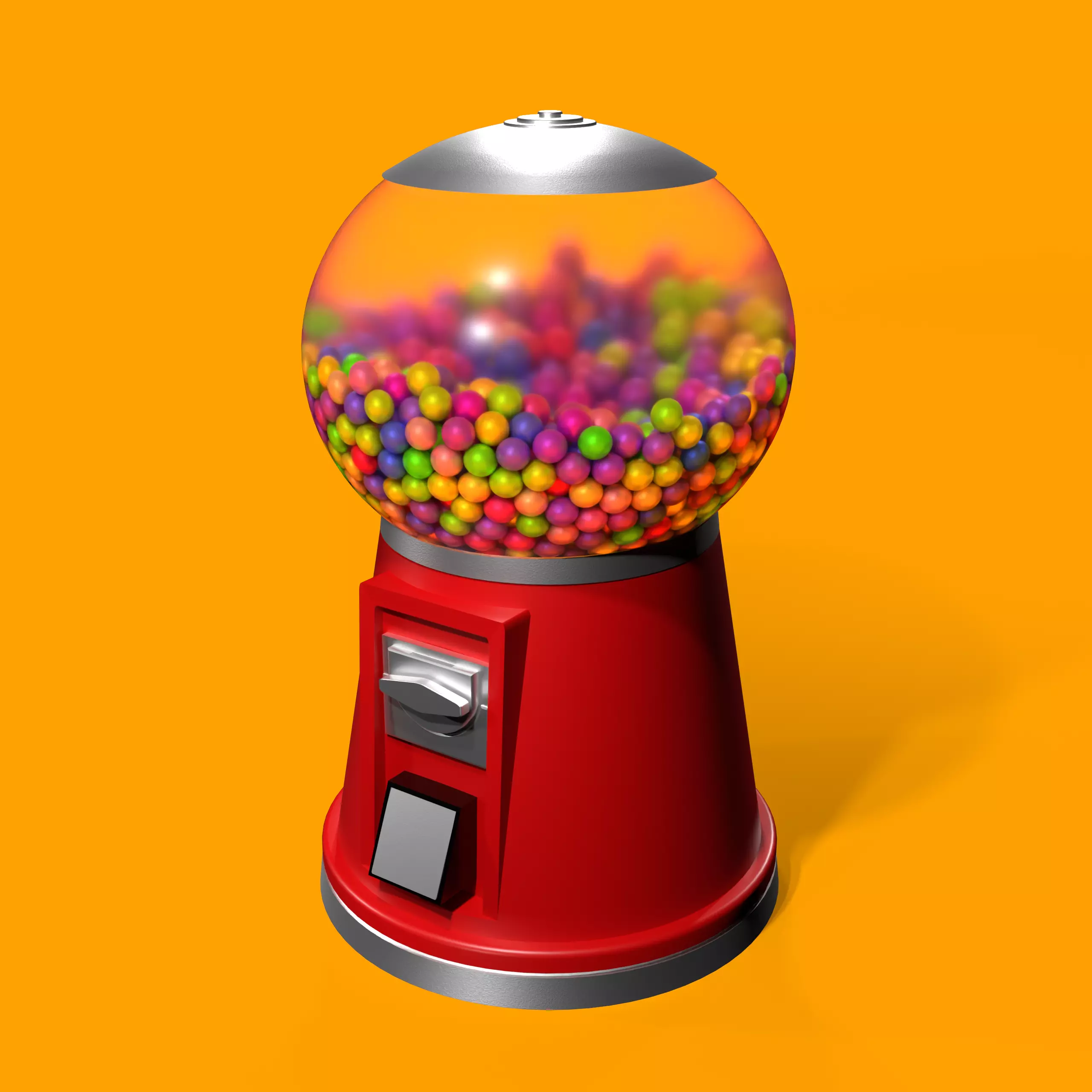 Bubblegum Machine Low-poly 3D model_0