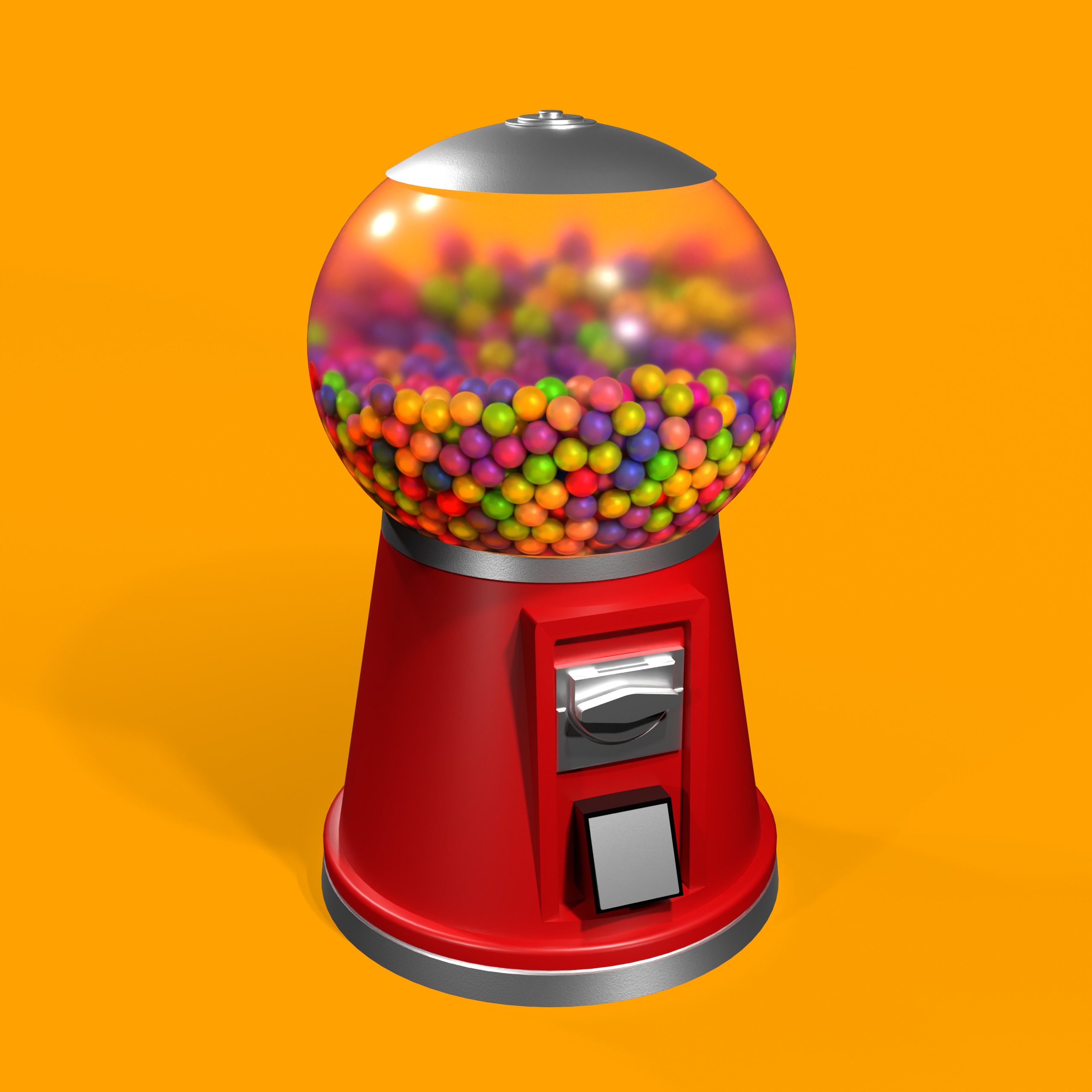 Bubblegum Machine Low-poly 3D model_2