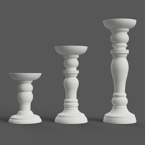 candle holder 3 sizes 3D print model