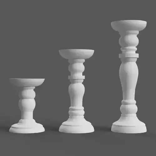 candle holder 3 sizes 3D print model