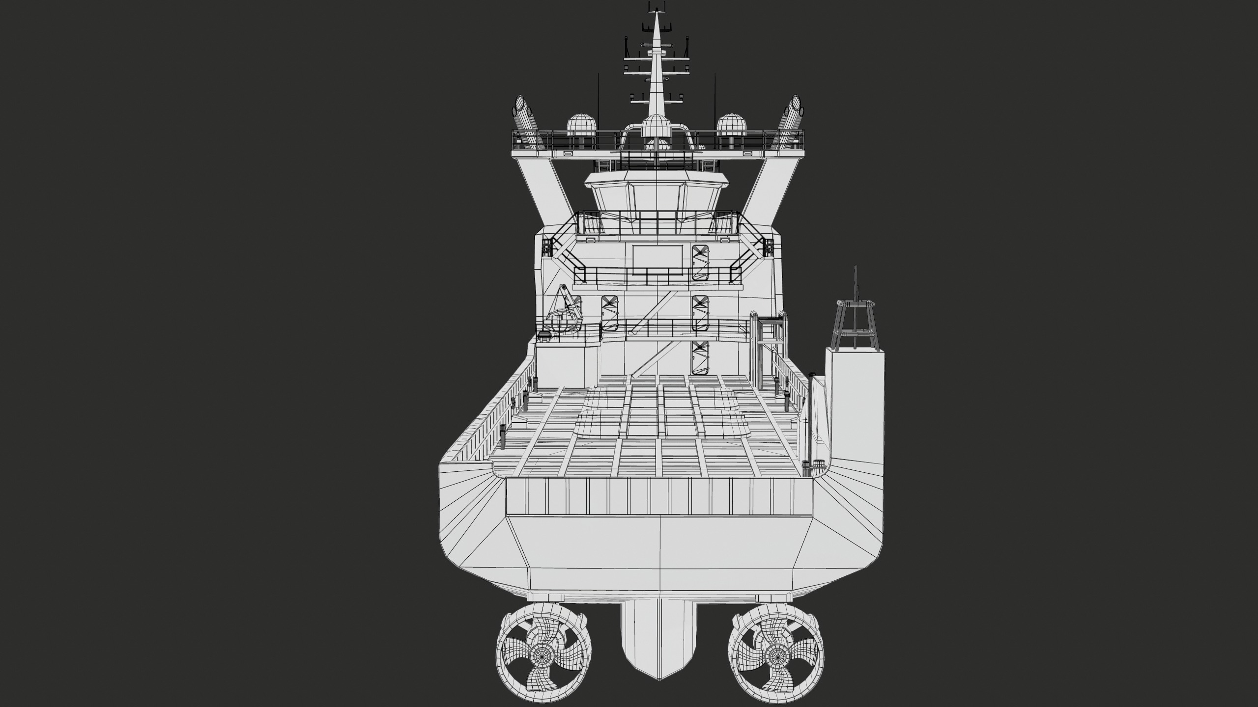 USV Mothership Armada 7803 Multipurpose Vessel Simple PBR Low-poly 3D model_39