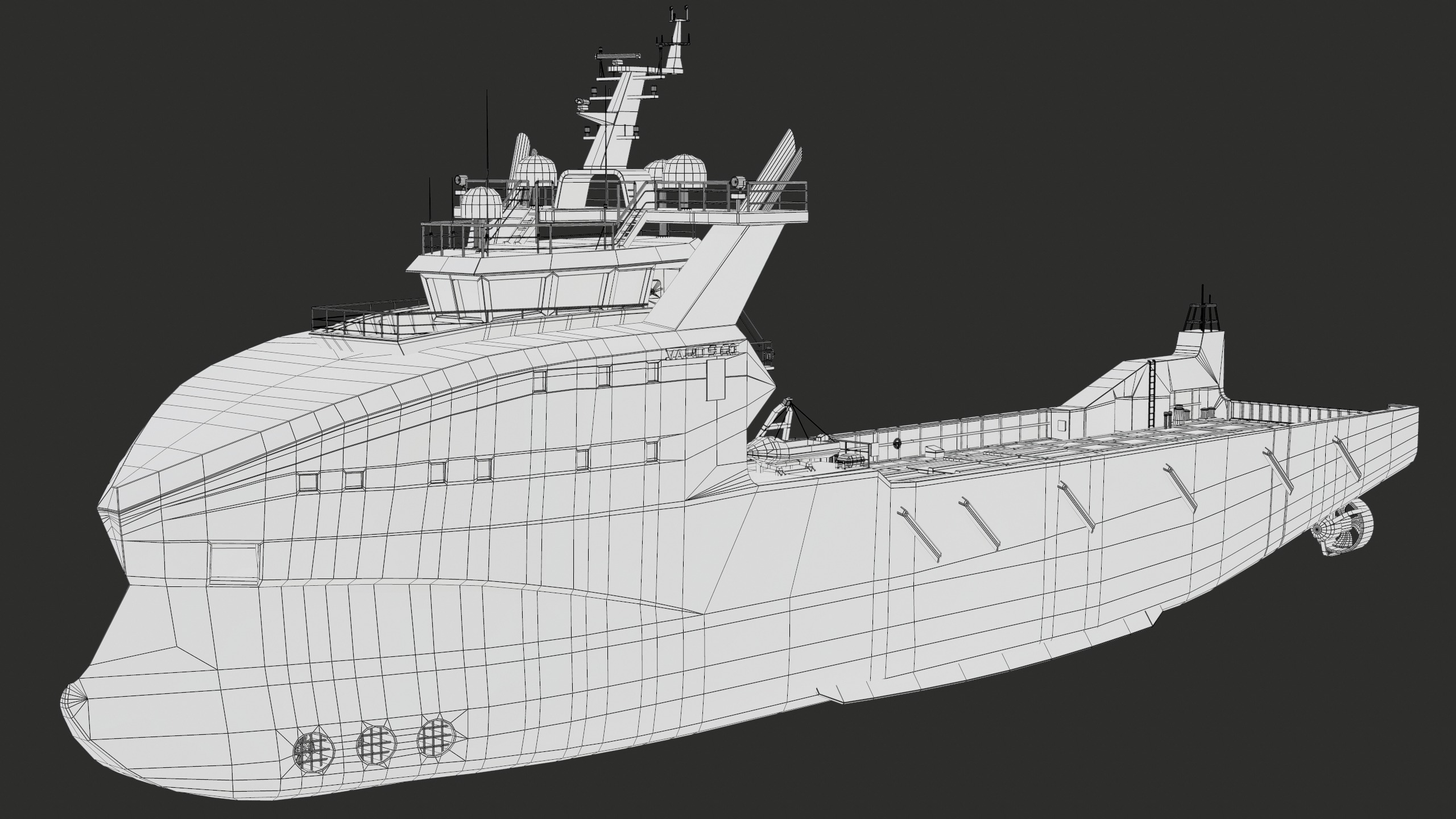 USV Mothership Armada 7803 Multipurpose Vessel Simple PBR Low-poly 3D model_28