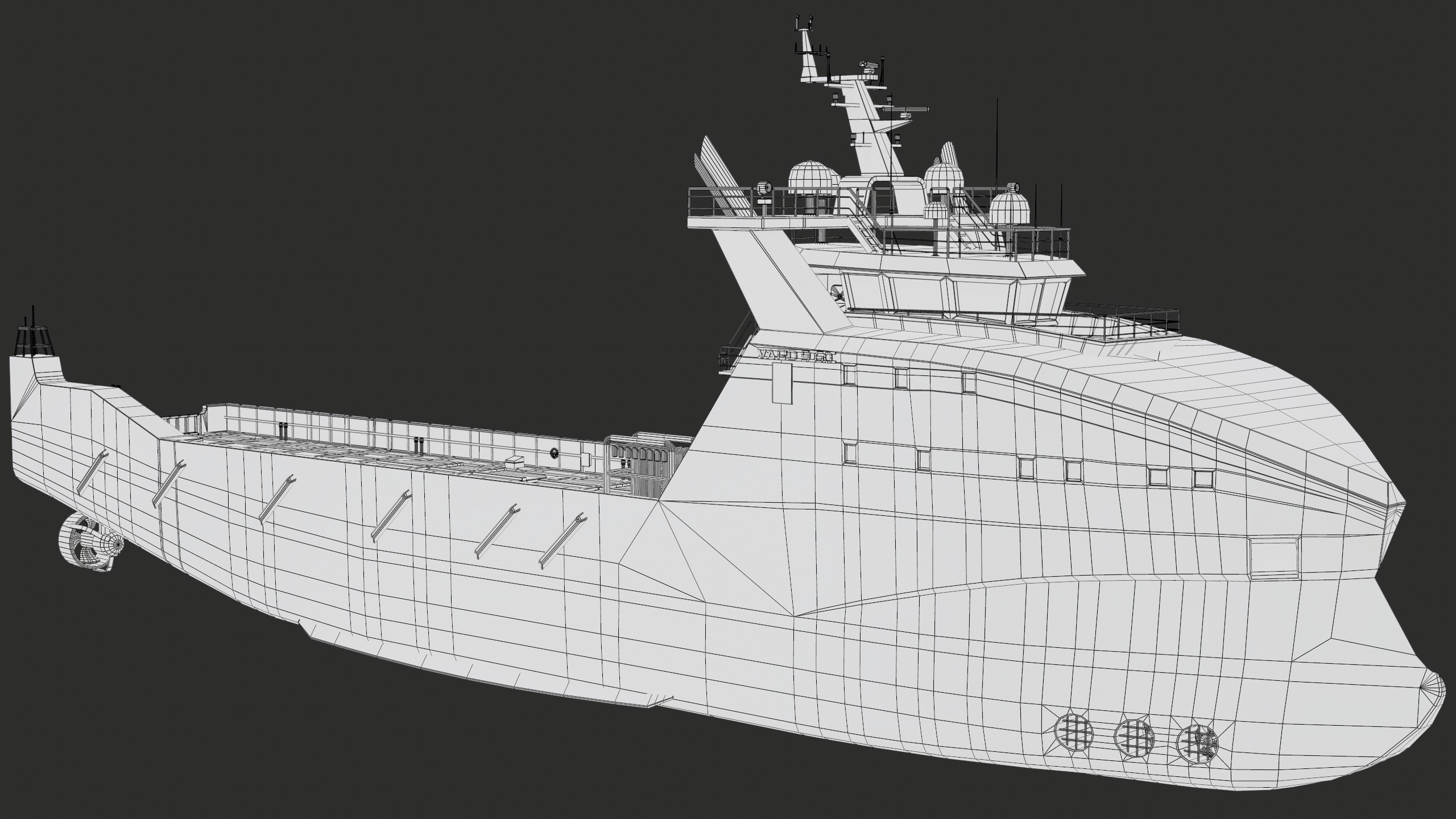 USV Mothership Armada 7803 Multipurpose Vessel Simple PBR Low-poly 3D model_32