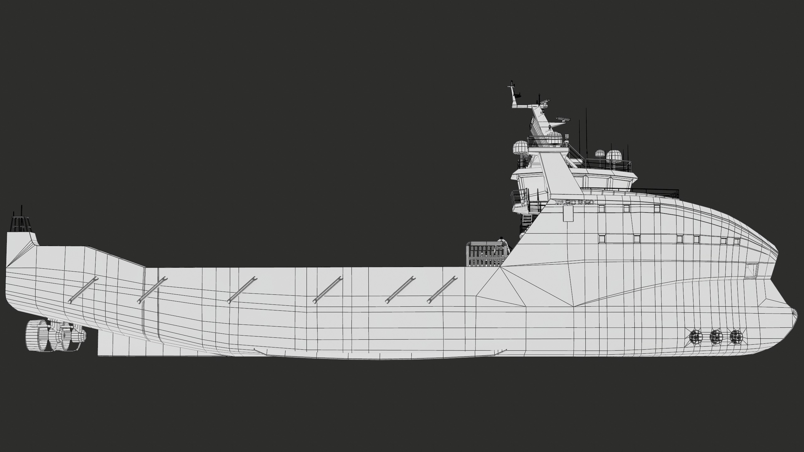 USV Mothership Armada 7803 Multipurpose Vessel Simple PBR Low-poly 3D model_34