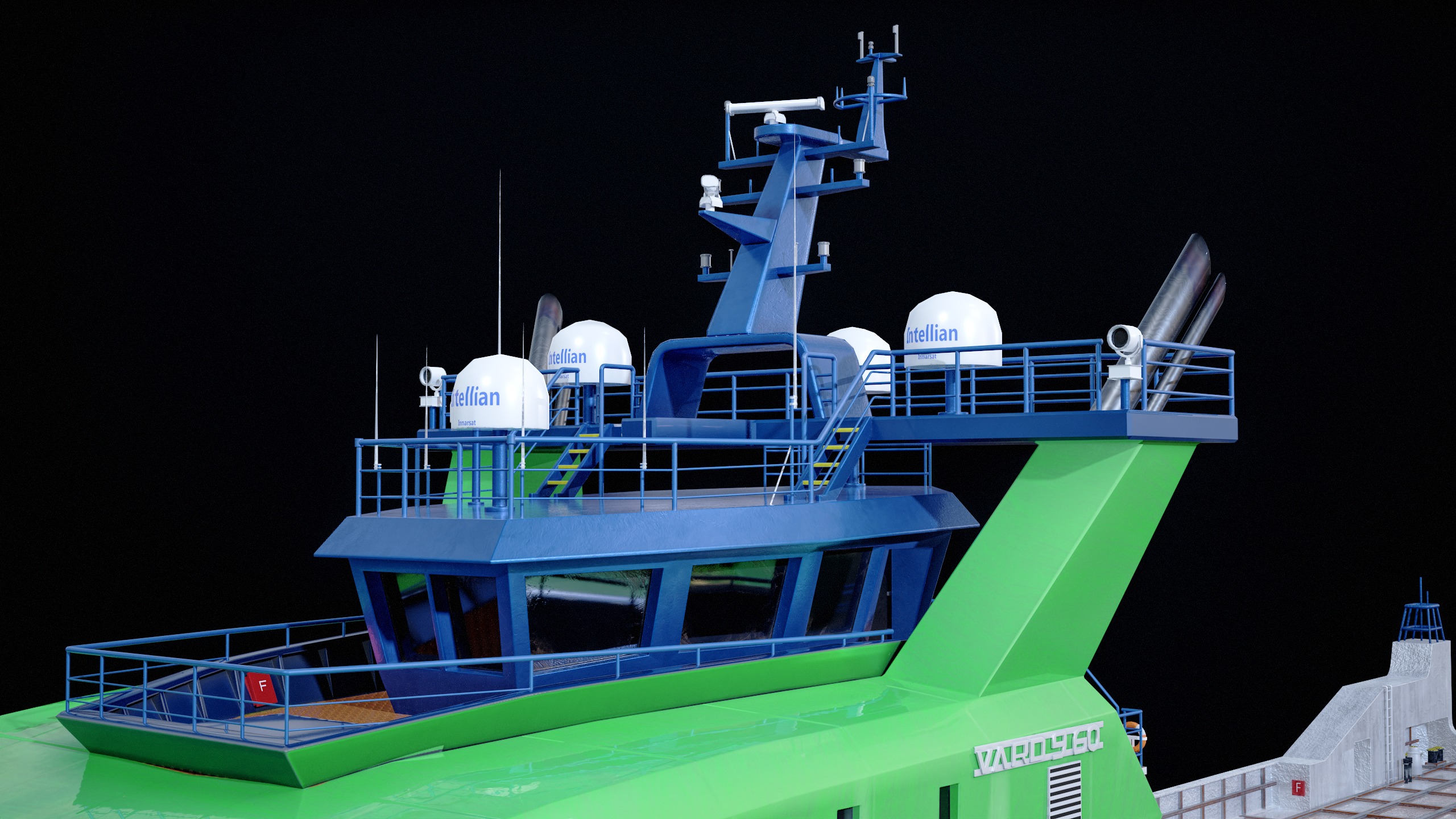 USV Mothership Armada 7803 Multipurpose Vessel Simple PBR Low-poly 3D model_18