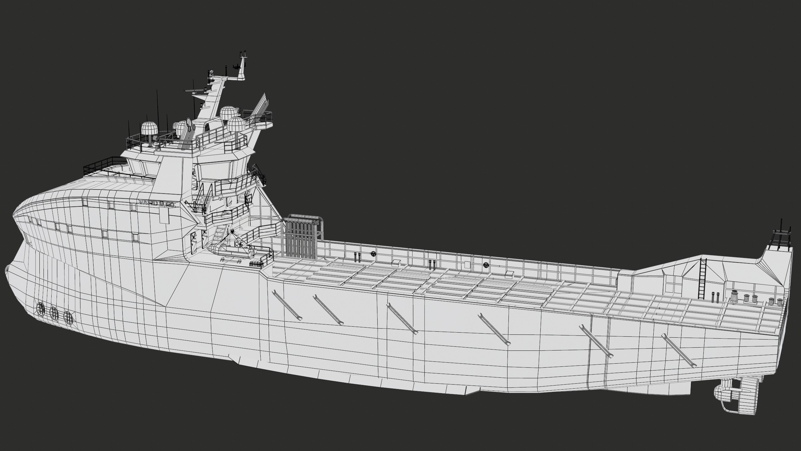 USV Mothership Armada 7803 Multipurpose Vessel Simple PBR Low-poly 3D model_42