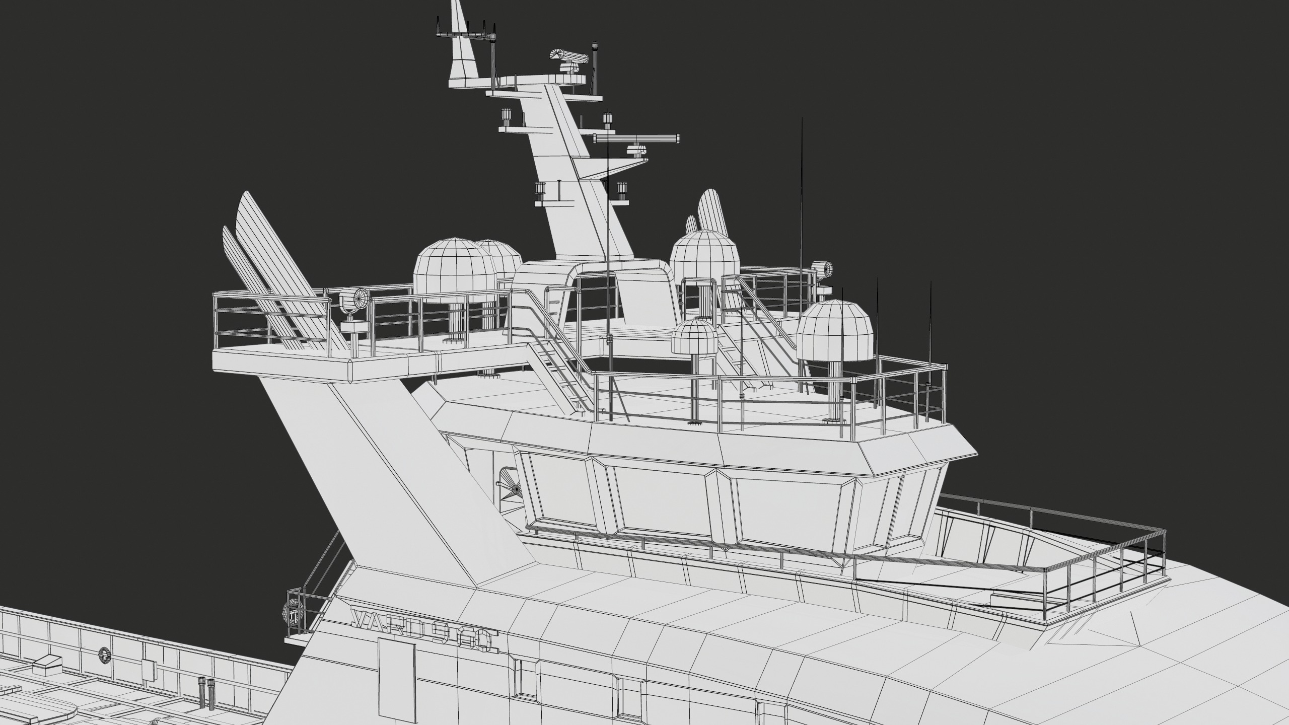 USV Mothership Armada 7803 Multipurpose Vessel Simple PBR Low-poly 3D model_48