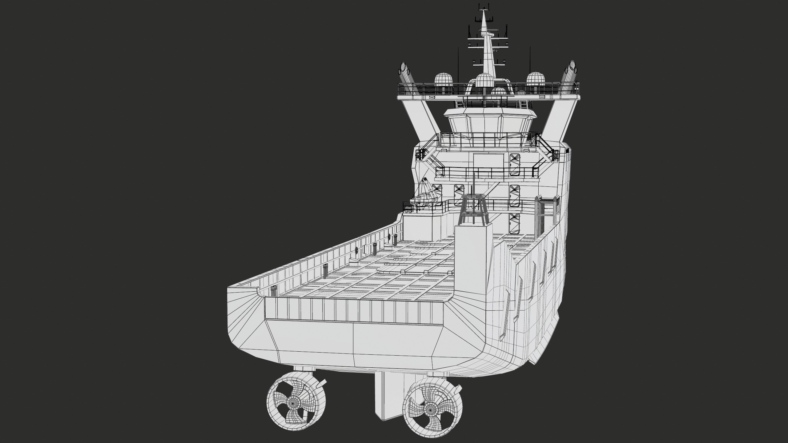 USV Mothership Armada 7803 Multipurpose Vessel Simple PBR Low-poly 3D model_38