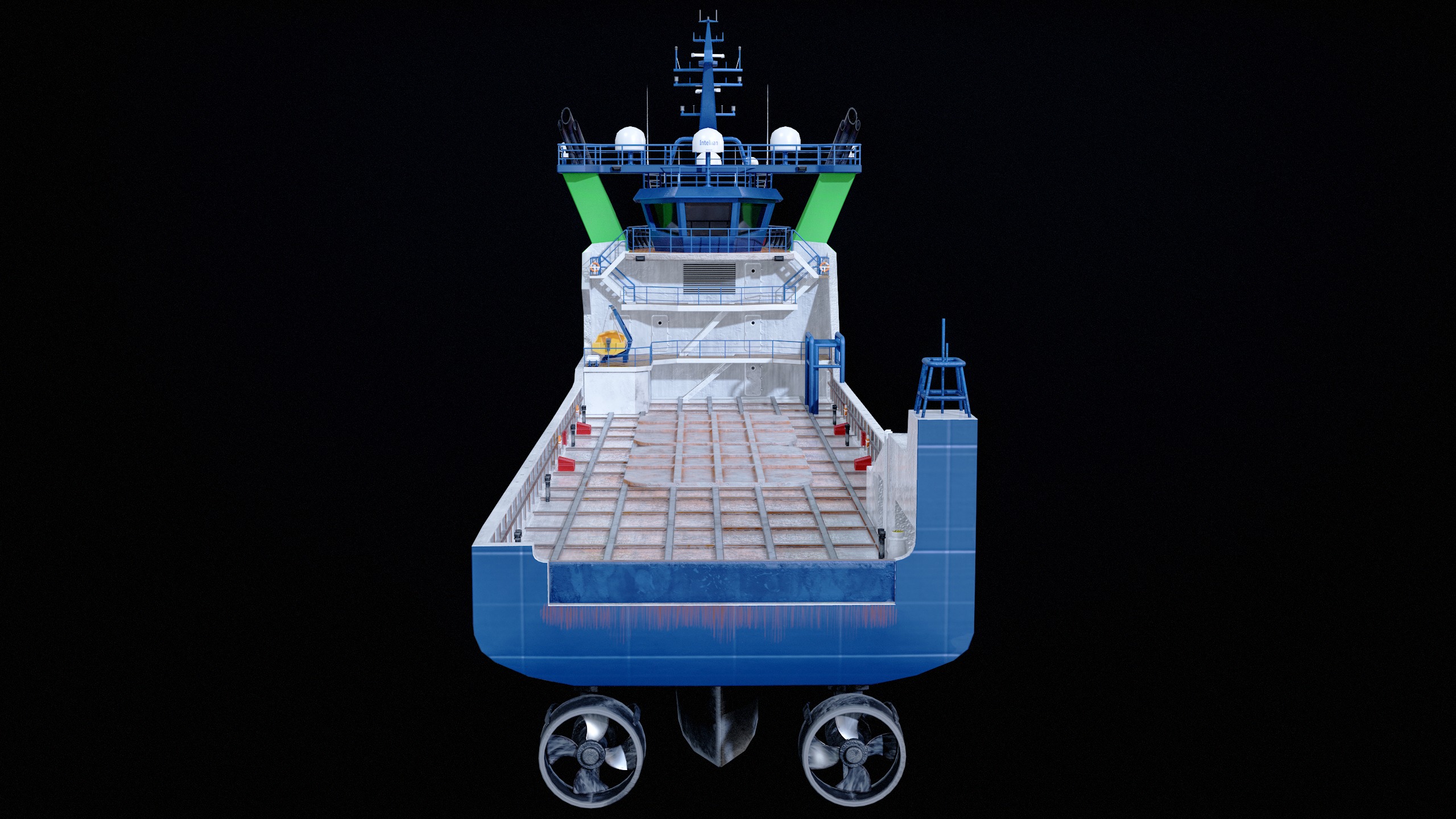 USV Mothership Armada 7803 Multipurpose Vessel Simple PBR Low-poly 3D model_11