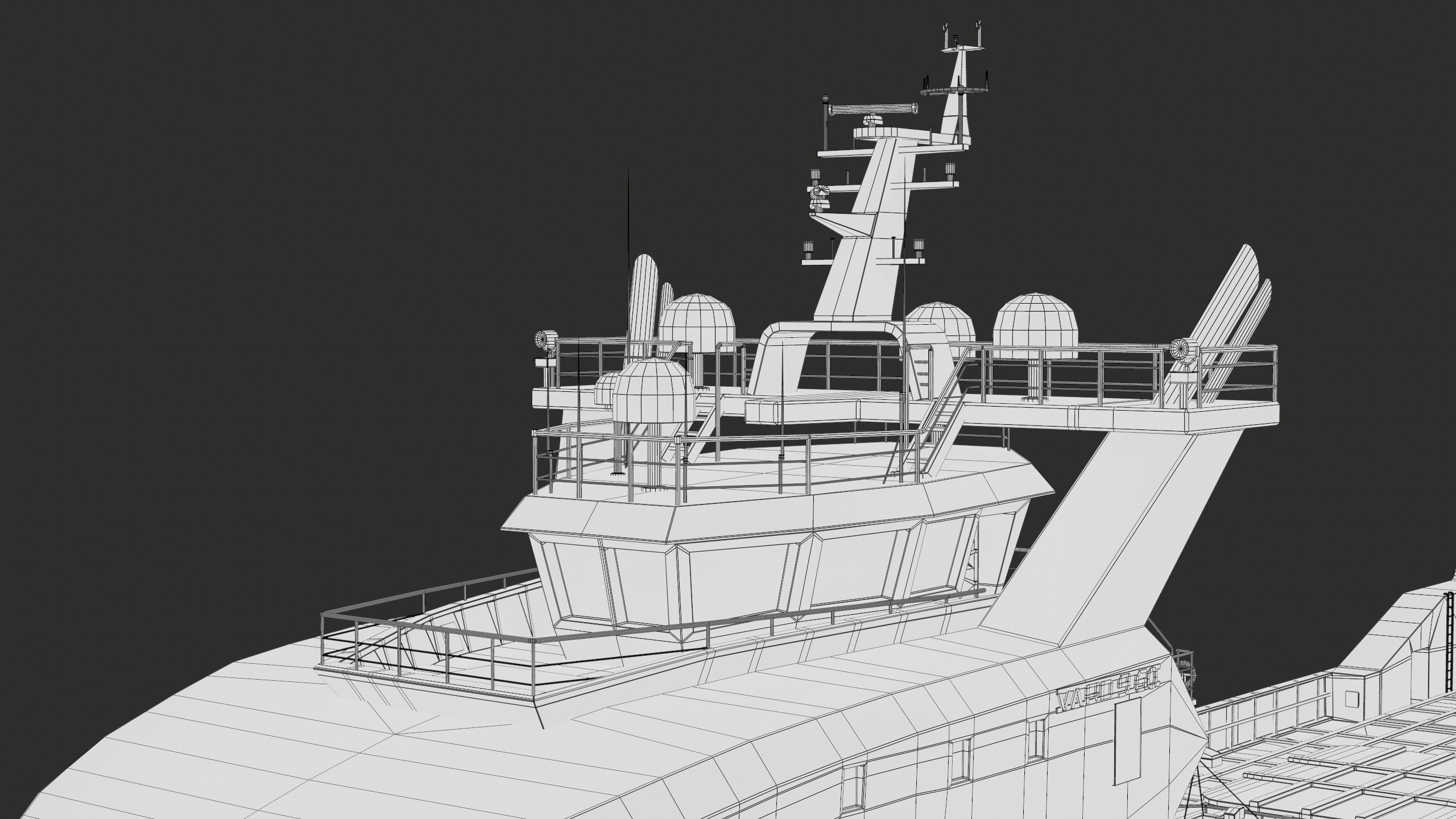 USV Mothership Armada 7803 Multipurpose Vessel Simple PBR Low-poly 3D model_46