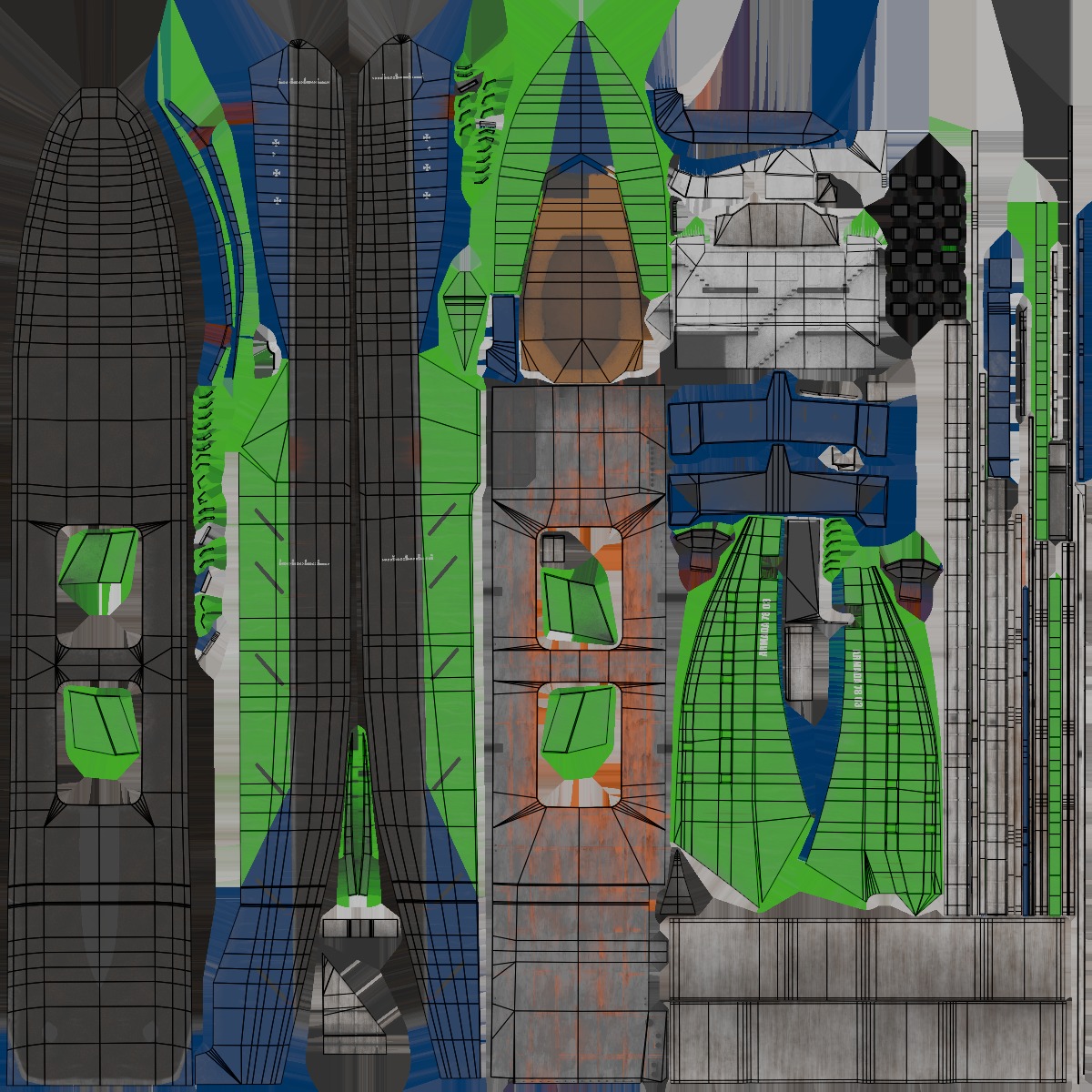 USV Mothership Armada 7803 Multipurpose Vessel Simple PBR Low-poly 3D model_60