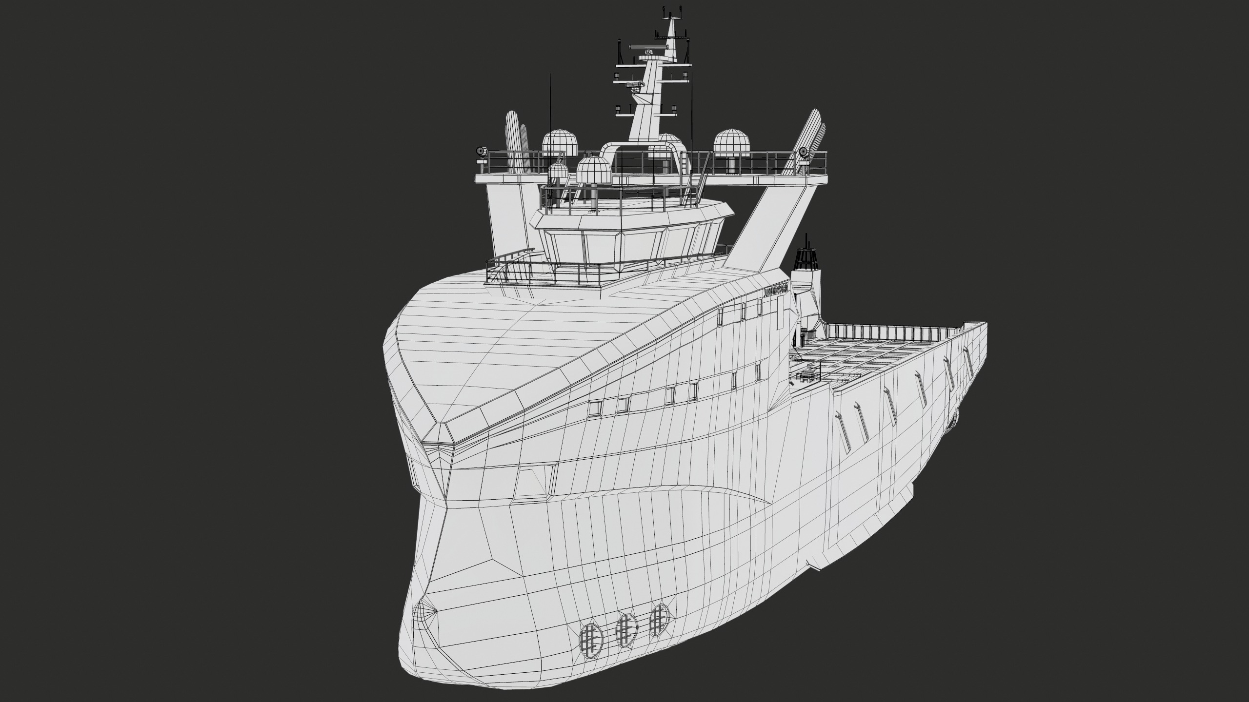 USV Mothership Armada 7803 Multipurpose Vessel Simple PBR Low-poly 3D model_29