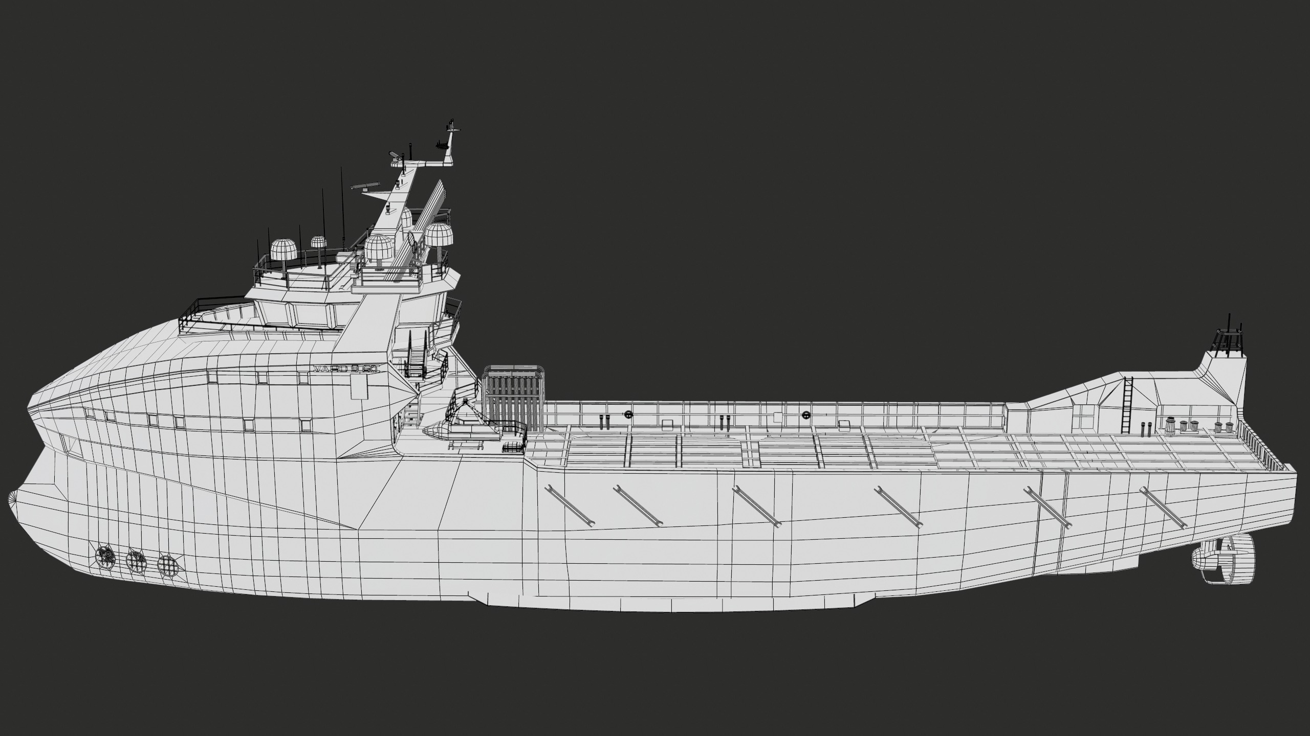 USV Mothership Armada 7803 Multipurpose Vessel Simple PBR Low-poly 3D model_43