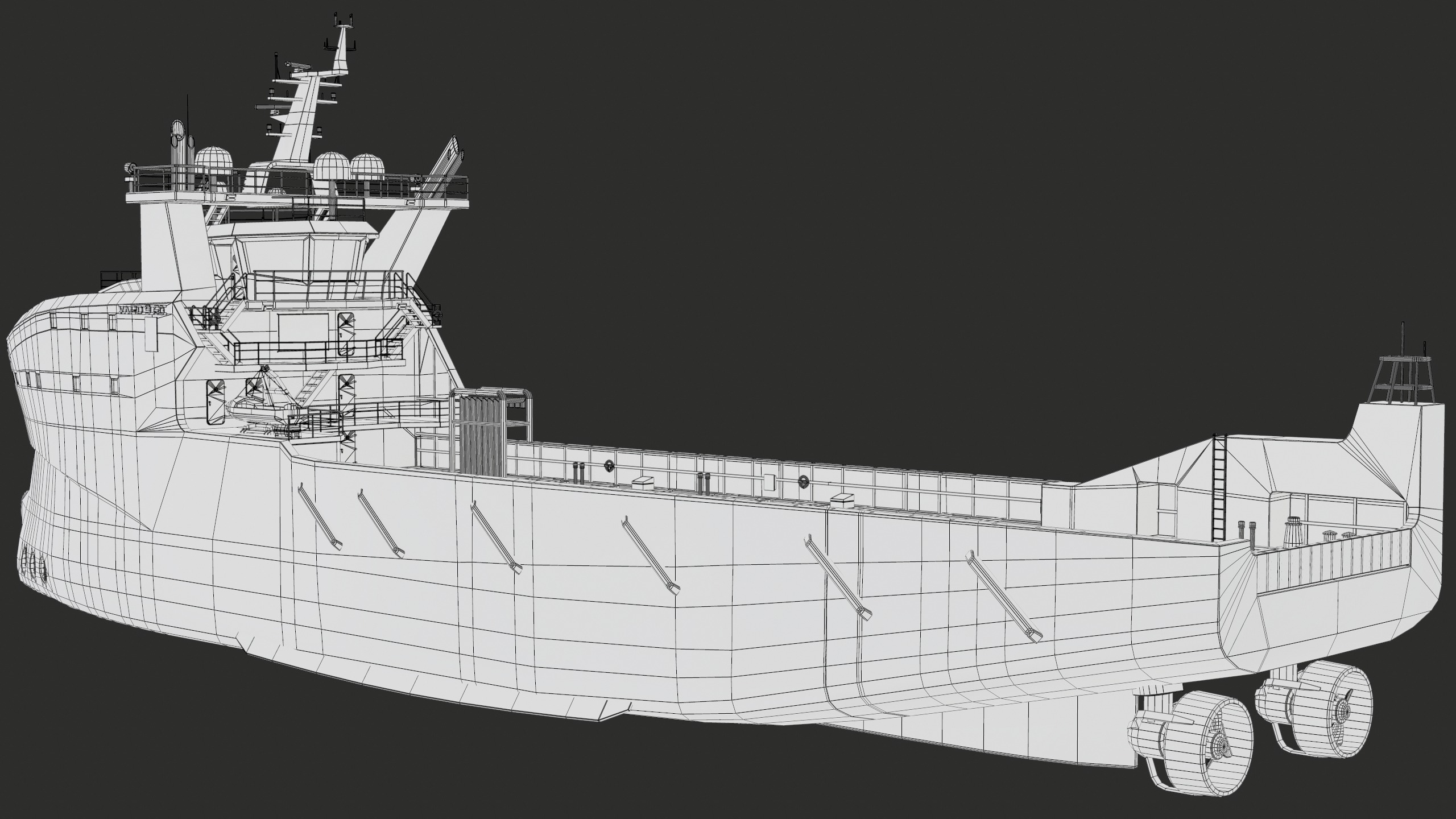 USV Mothership Armada 7803 Multipurpose Vessel Simple PBR Low-poly 3D model_41